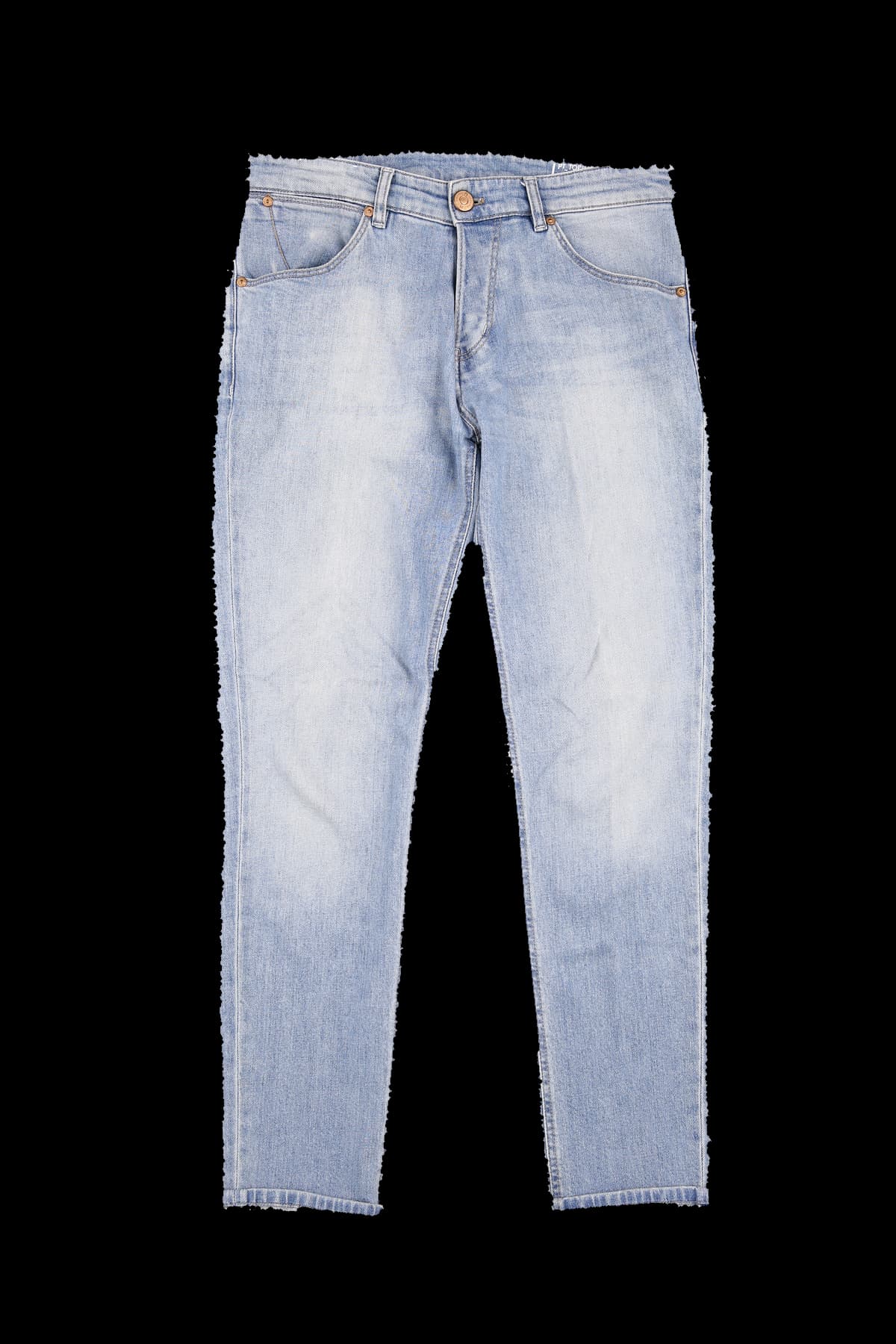 버튼플라이 레게 데님 팬츠