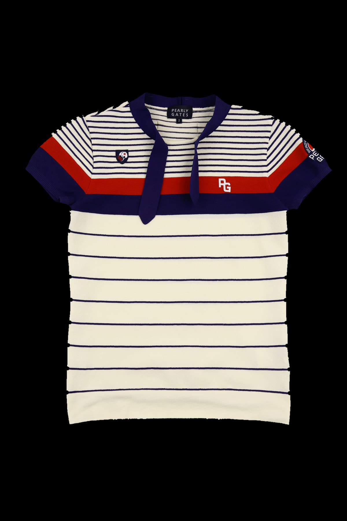 스트라이프 디테일 반팔티