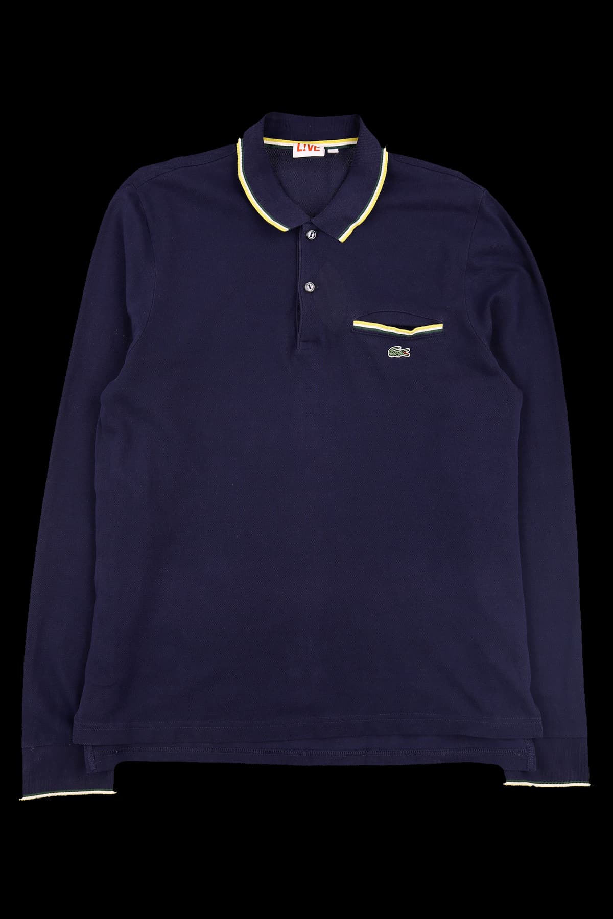 [남성] 카라 배색 긴팔 티