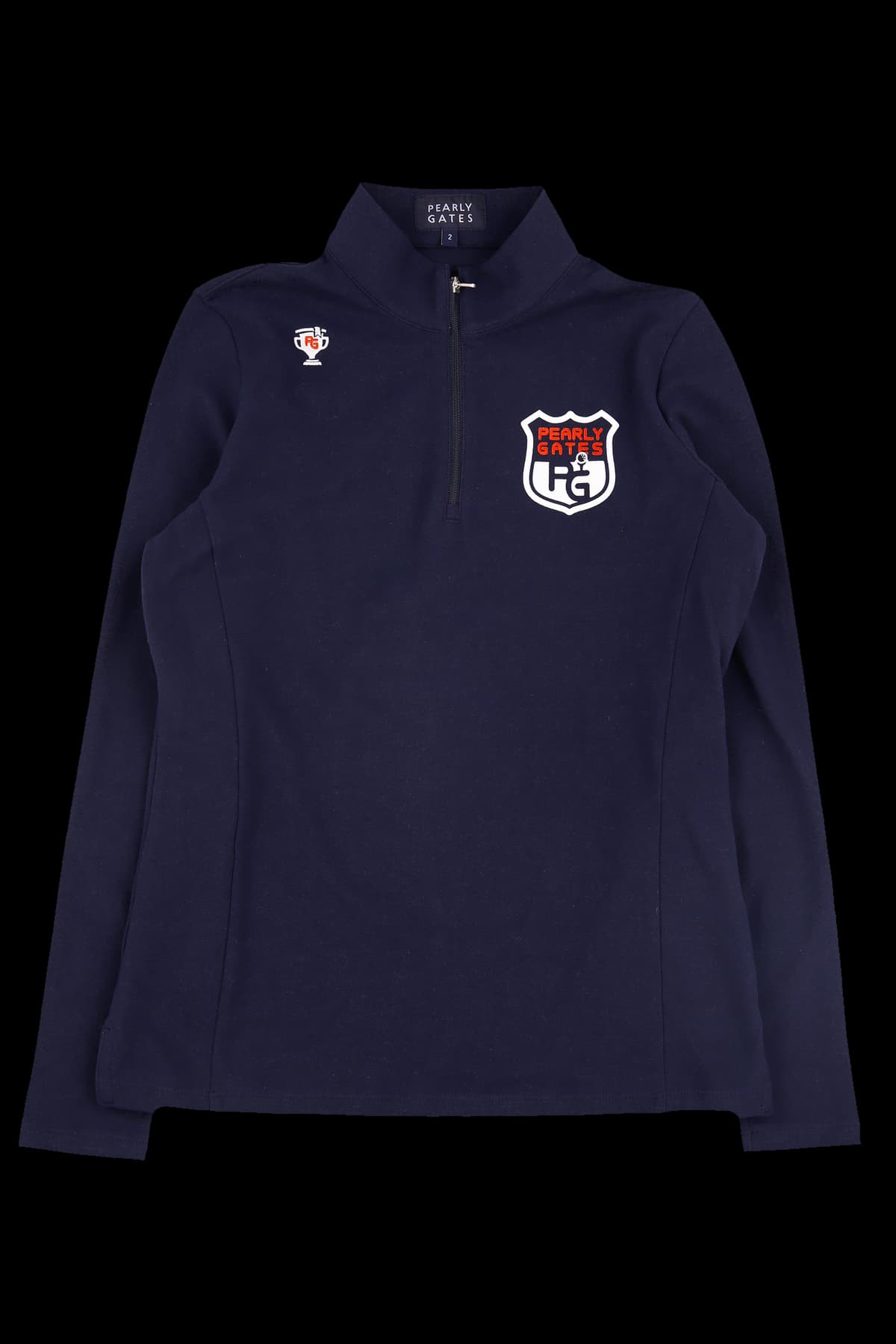 하프집업 로고 티셔츠