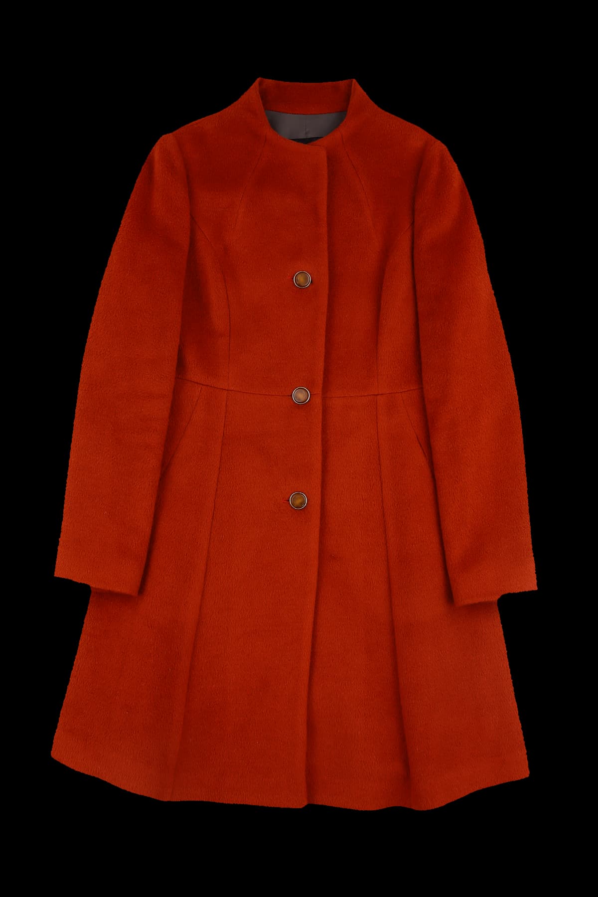 폭스 퍼 울 코트