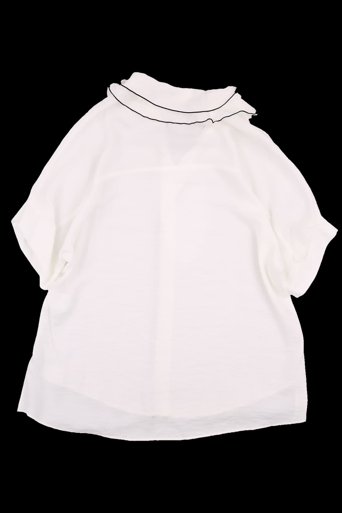 레이스 오픈넥 블라우스