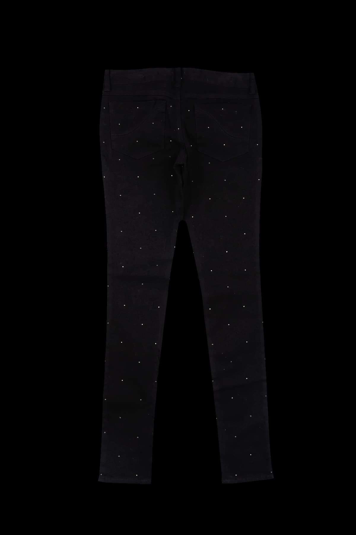 비즈 데님 롱팬츠