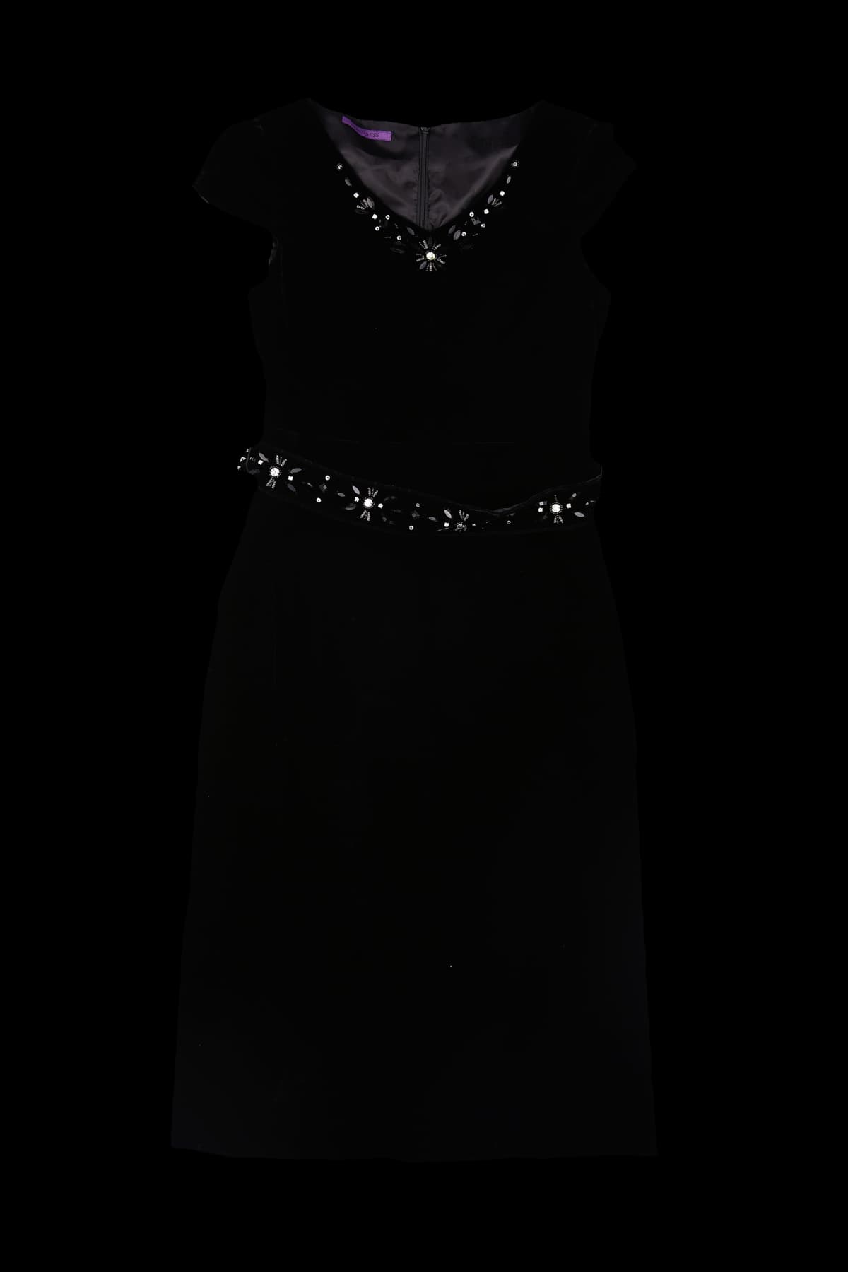 슬리브리스 벨벳 원피스