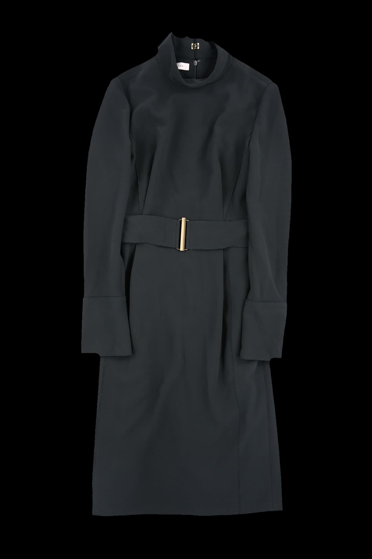 벨티드 긴팔 원피스