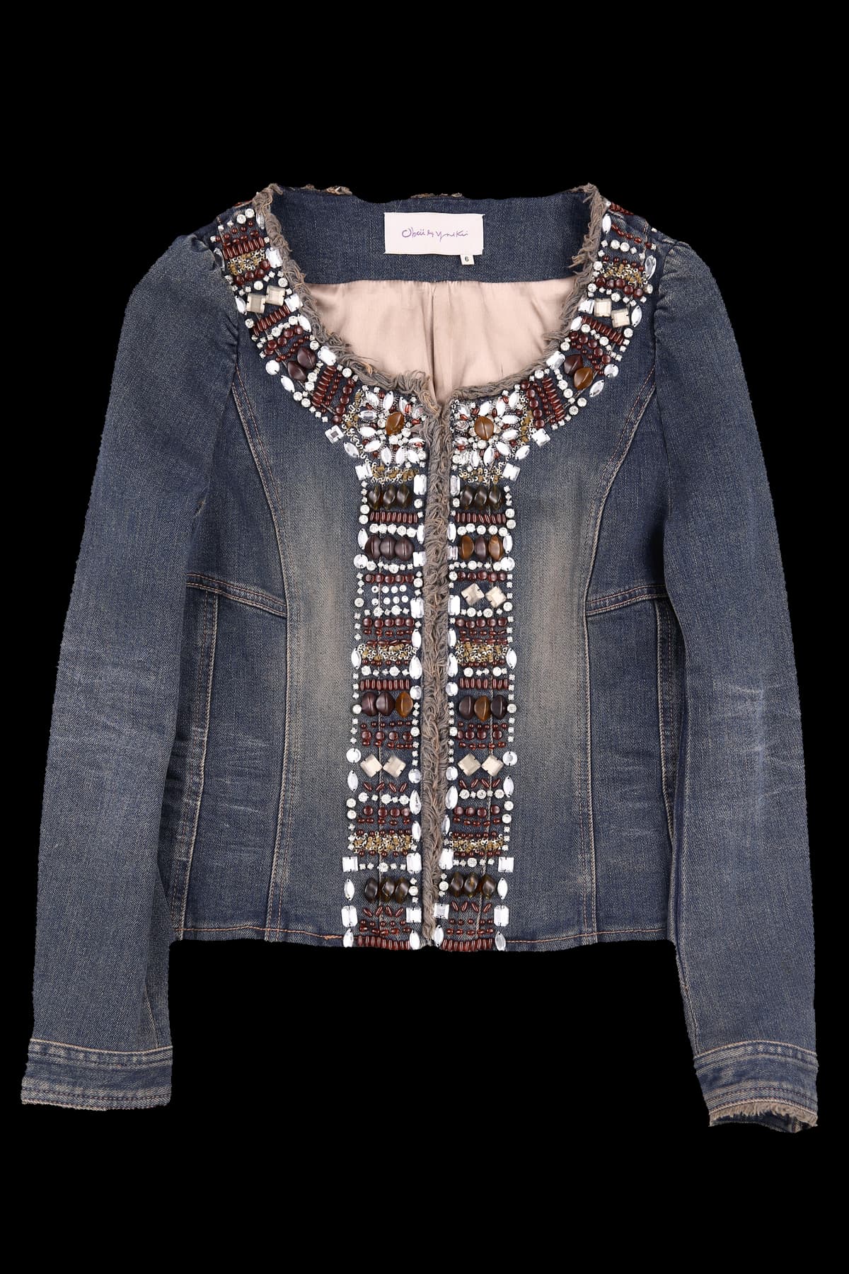 디테일 데님 자켓