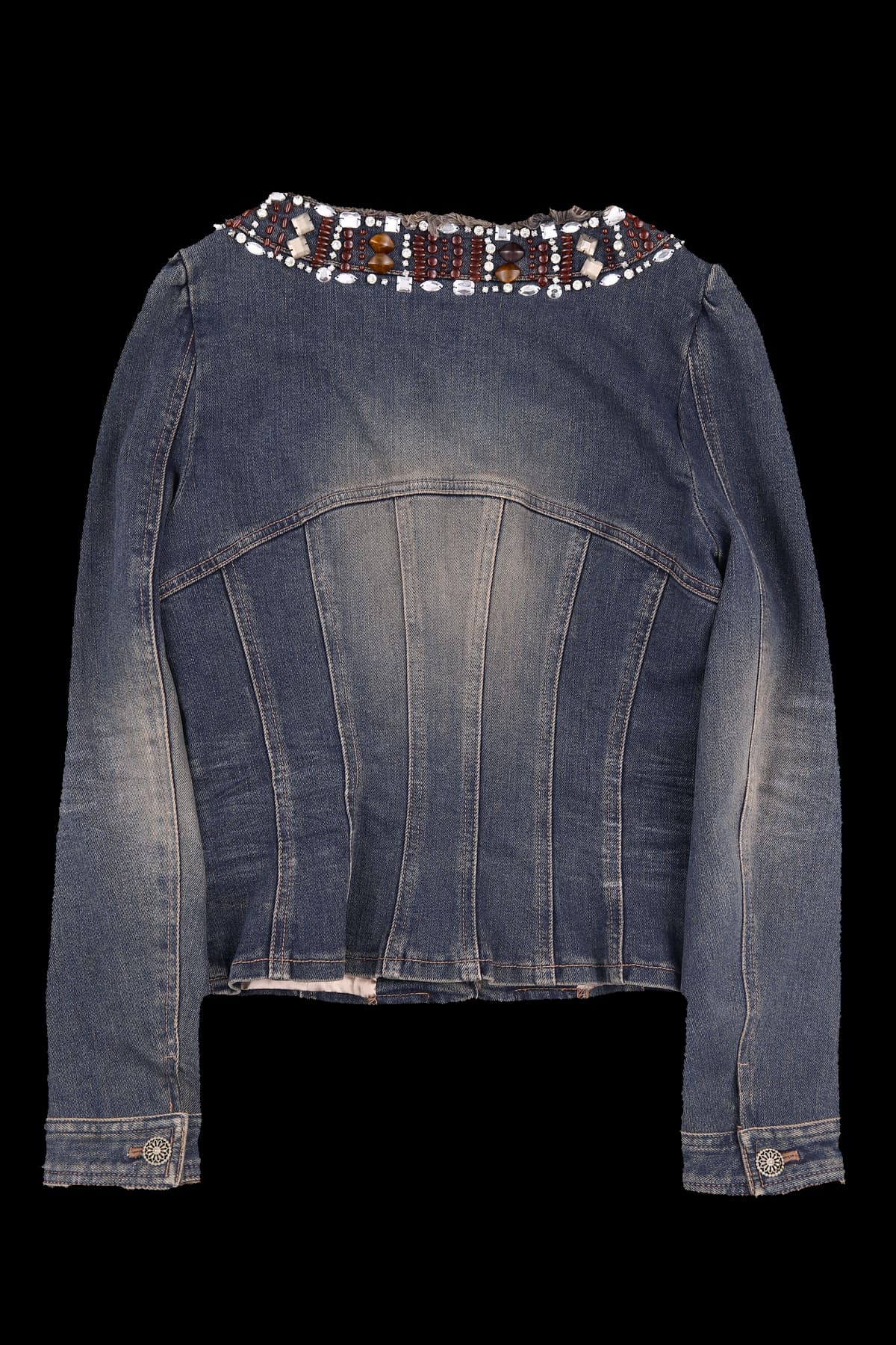 디테일 데님 자켓