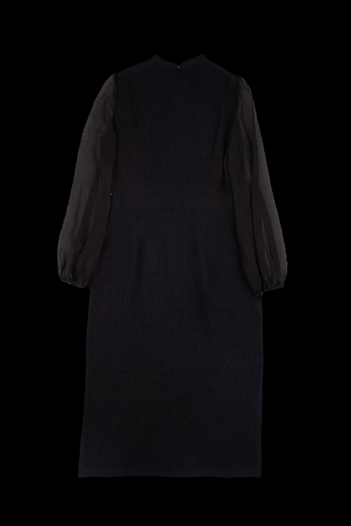 소매 시스루 원피스