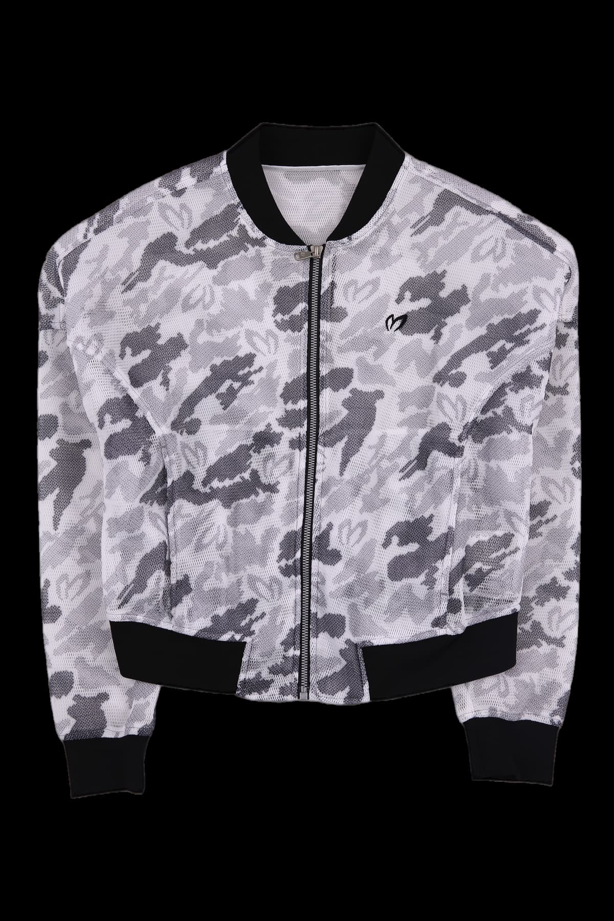 망사 절개 집업