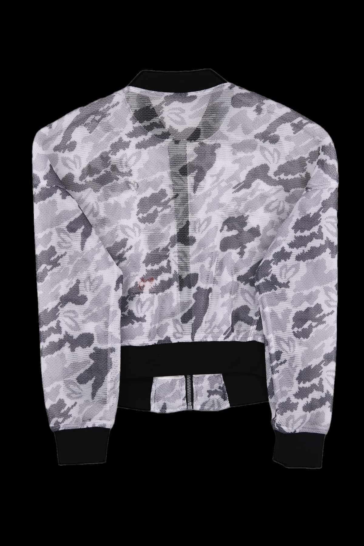 망사 절개 집업