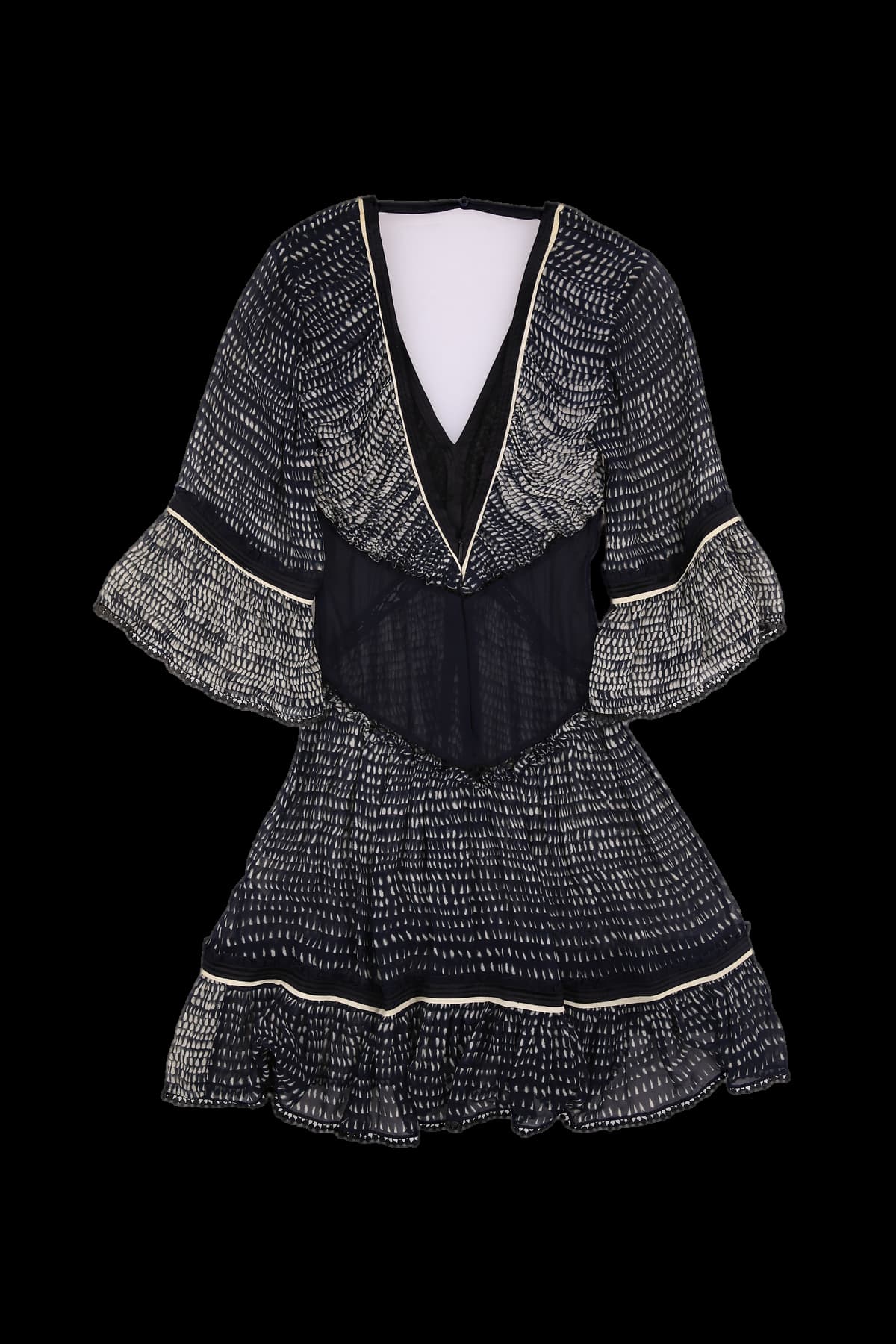 패턴 실크 원피스