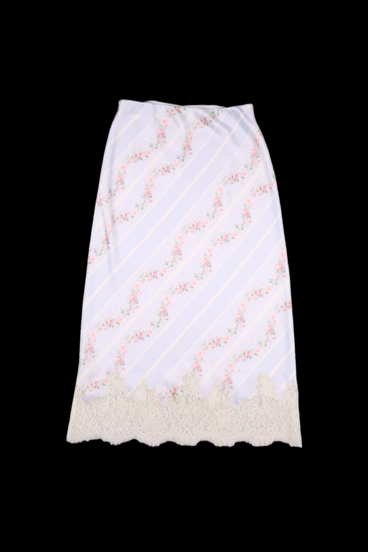 레이스 햄 실키 스커트