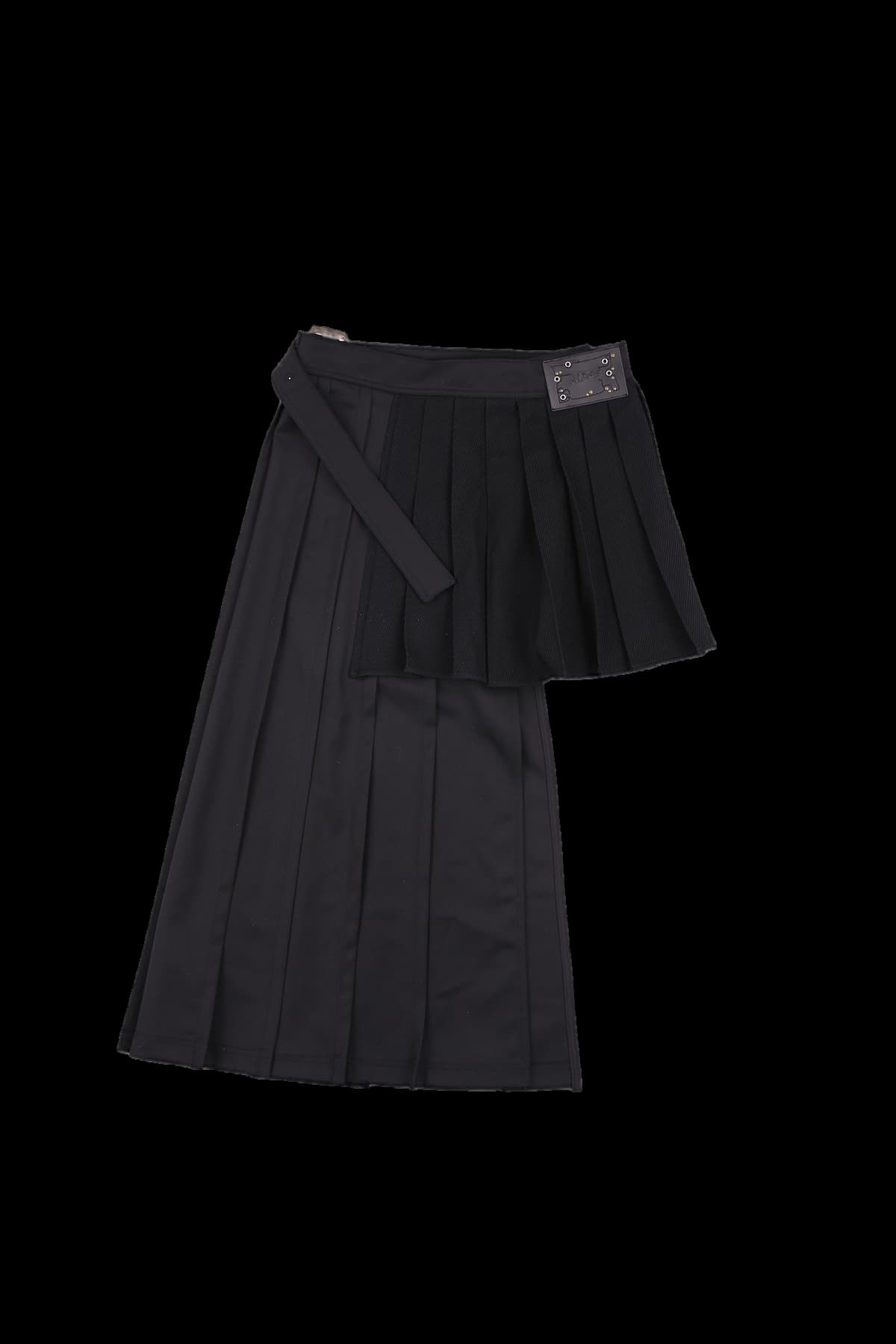 [2024] 더블 플리츠 랩 스커트