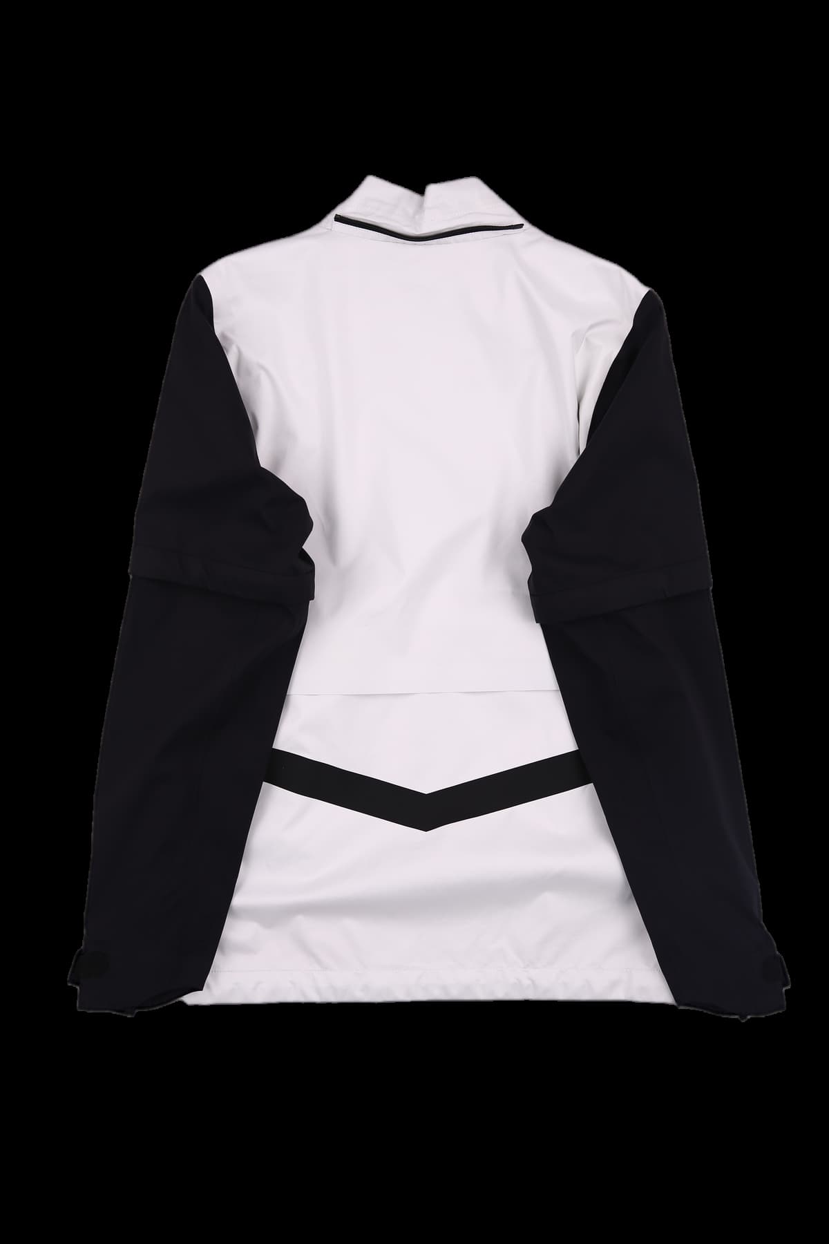 배색 집업 레인 자켓