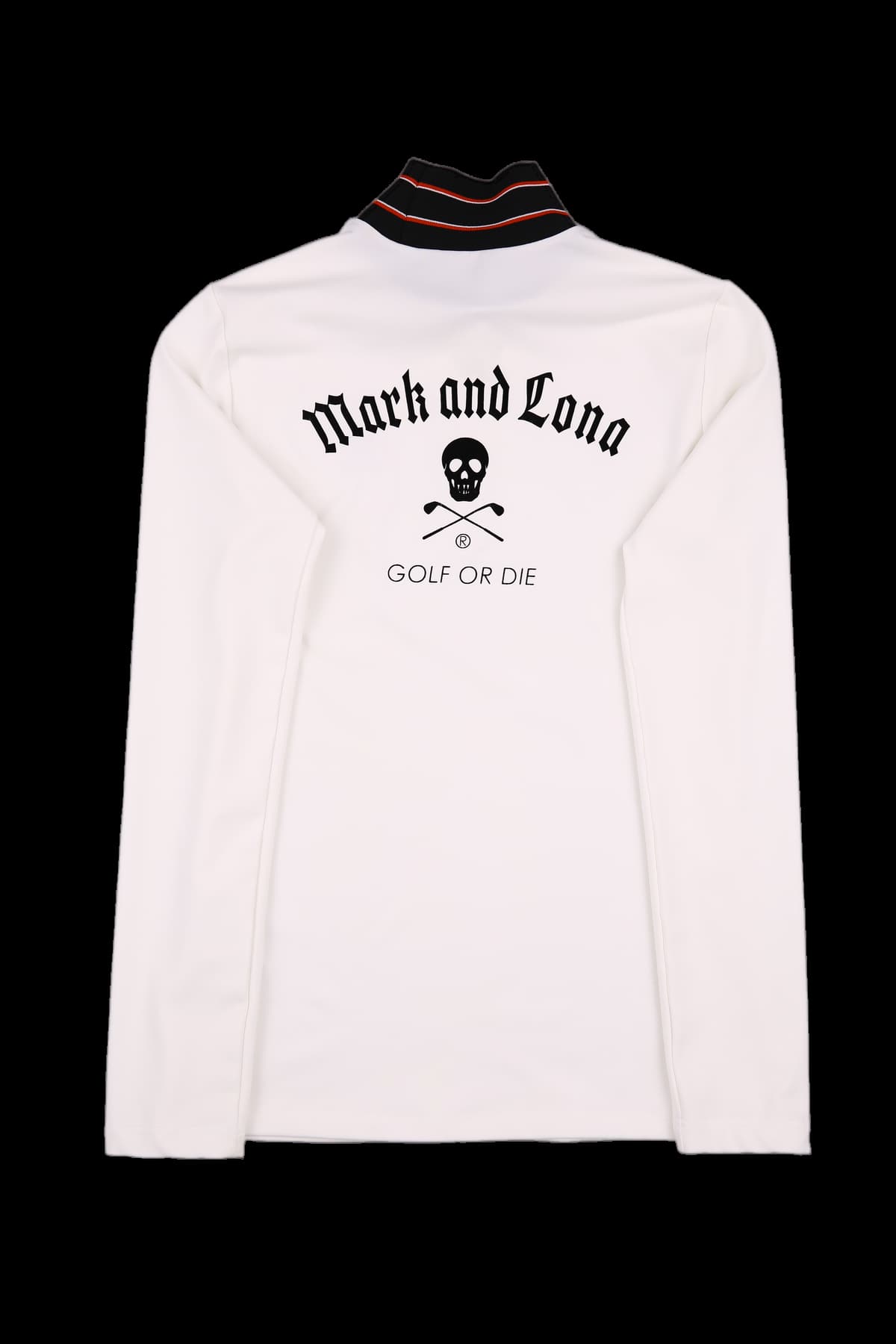 배색 모크넥 롱 슬리브