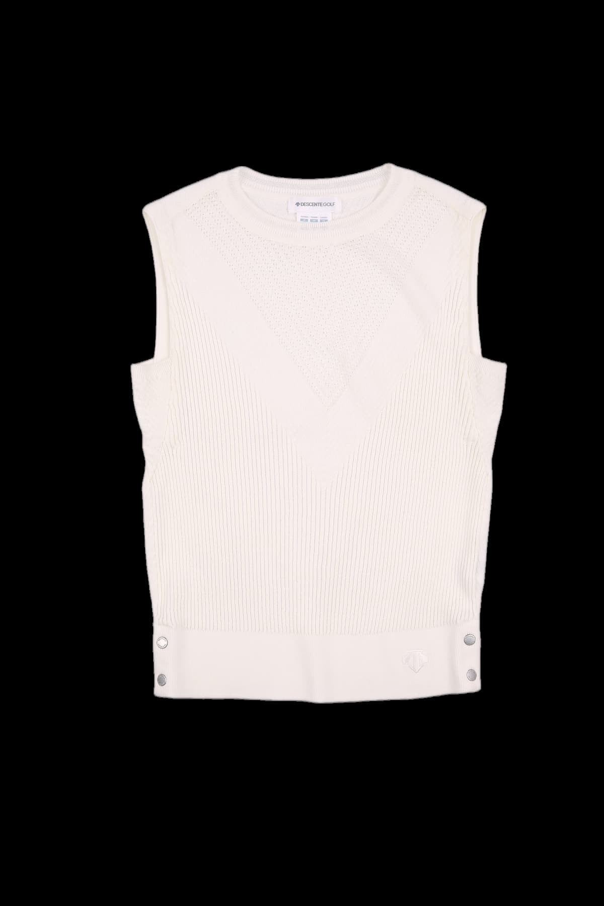 펀칭 니트 슬리브리스