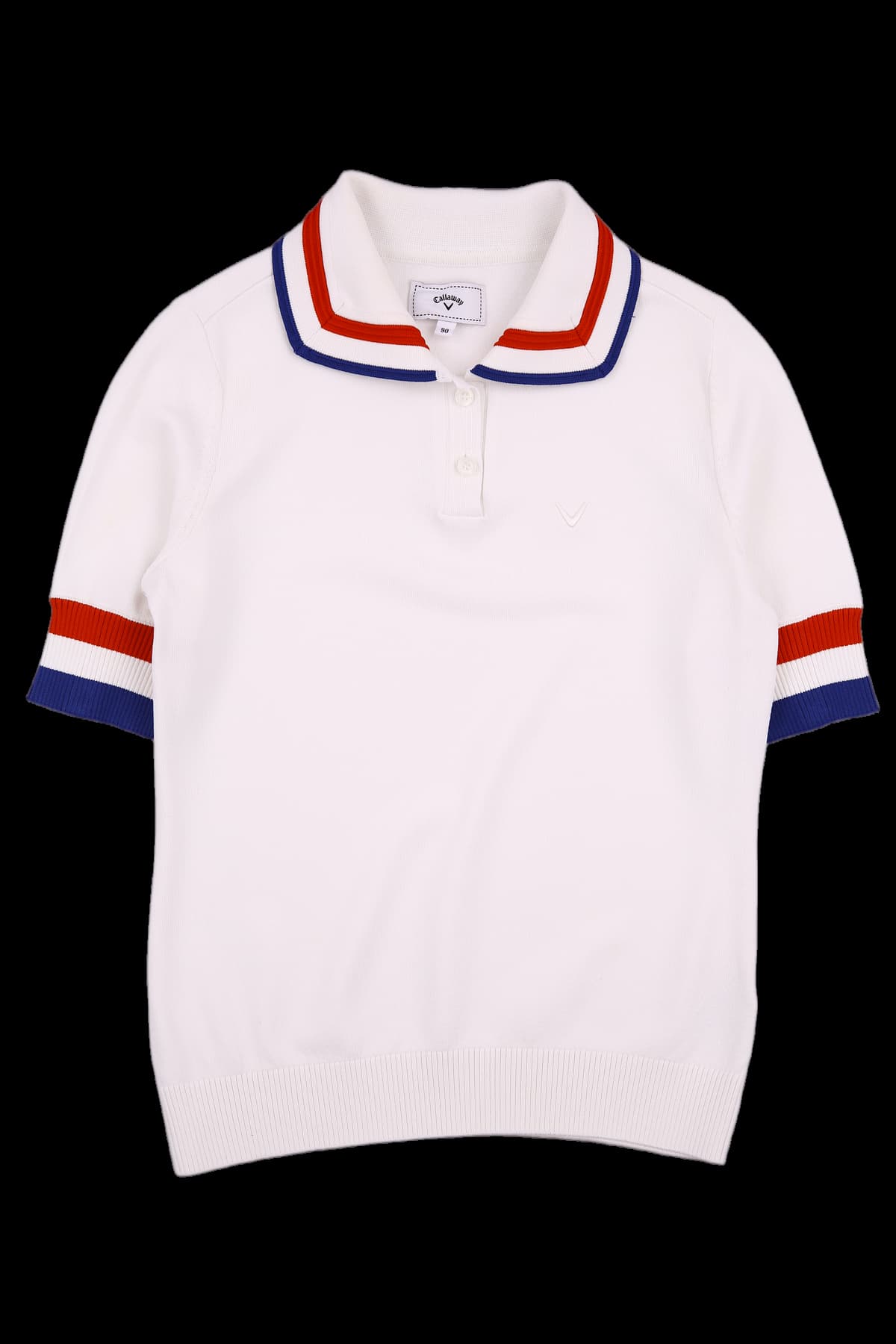 배색 카라 니트