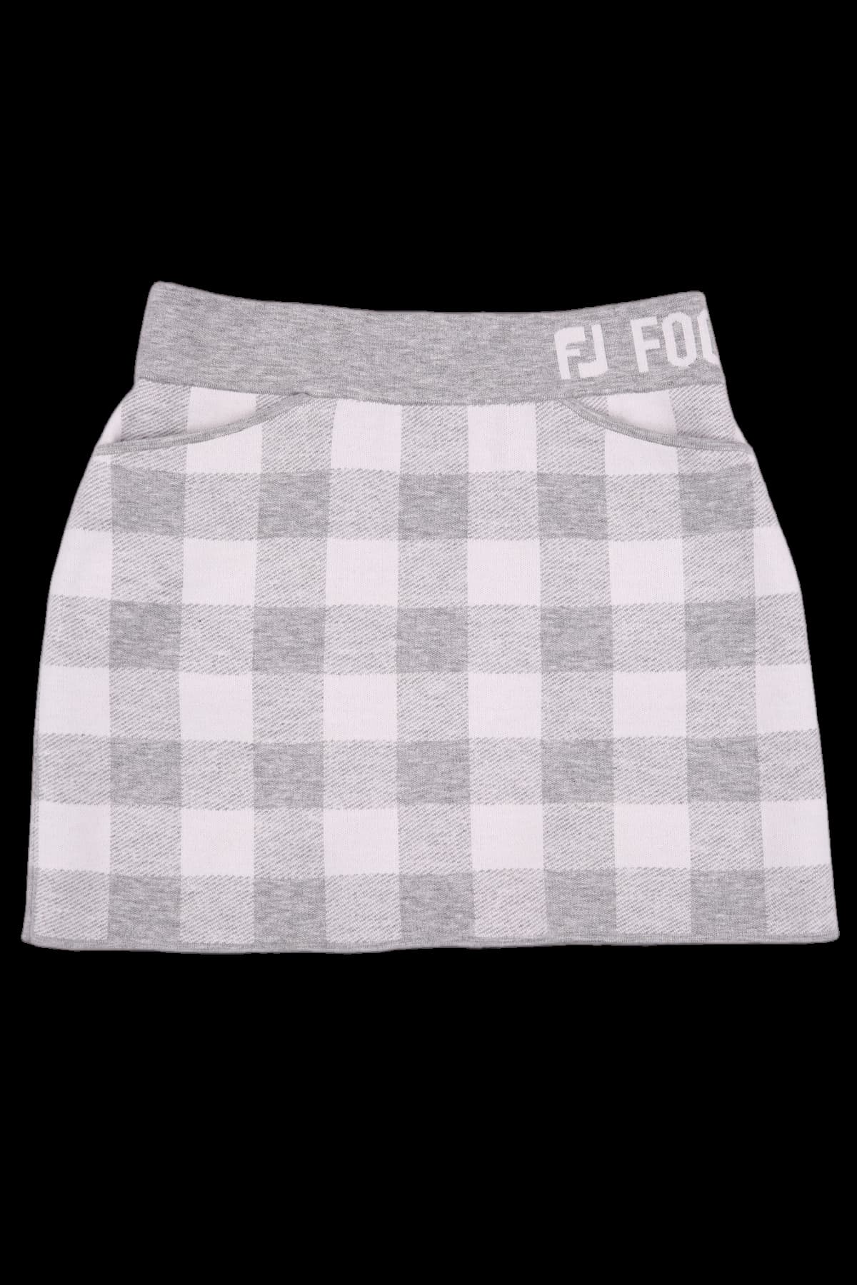 체크 밴딩 스커트