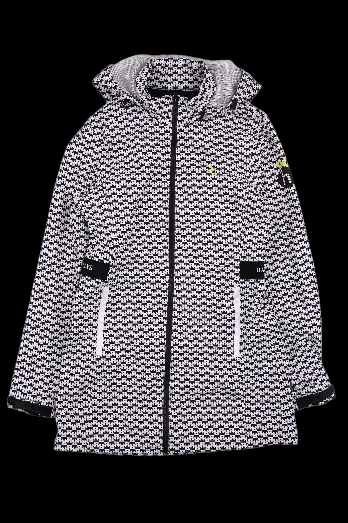 로고 후드 집업 자켓