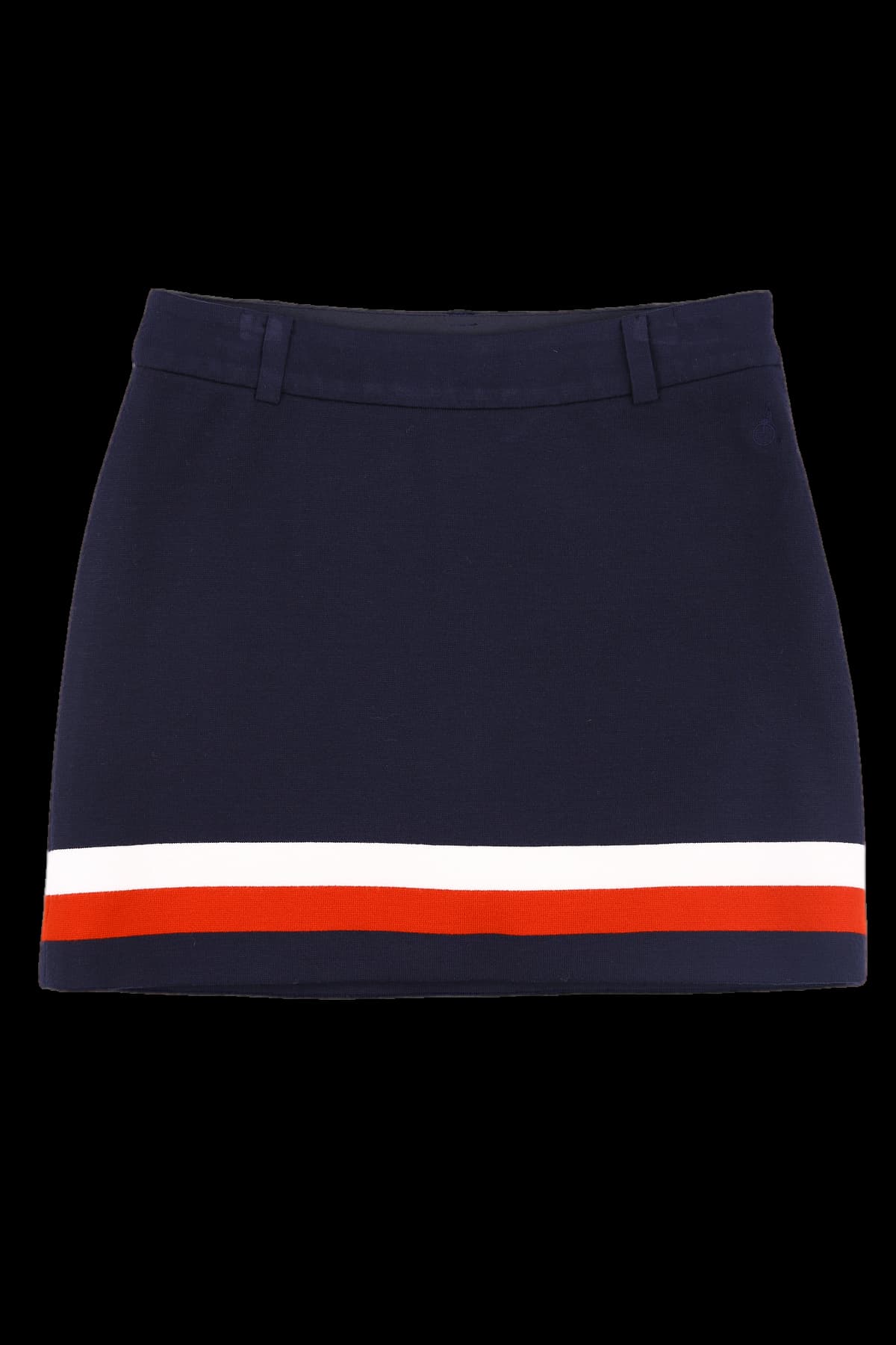 배색 니트 스커트