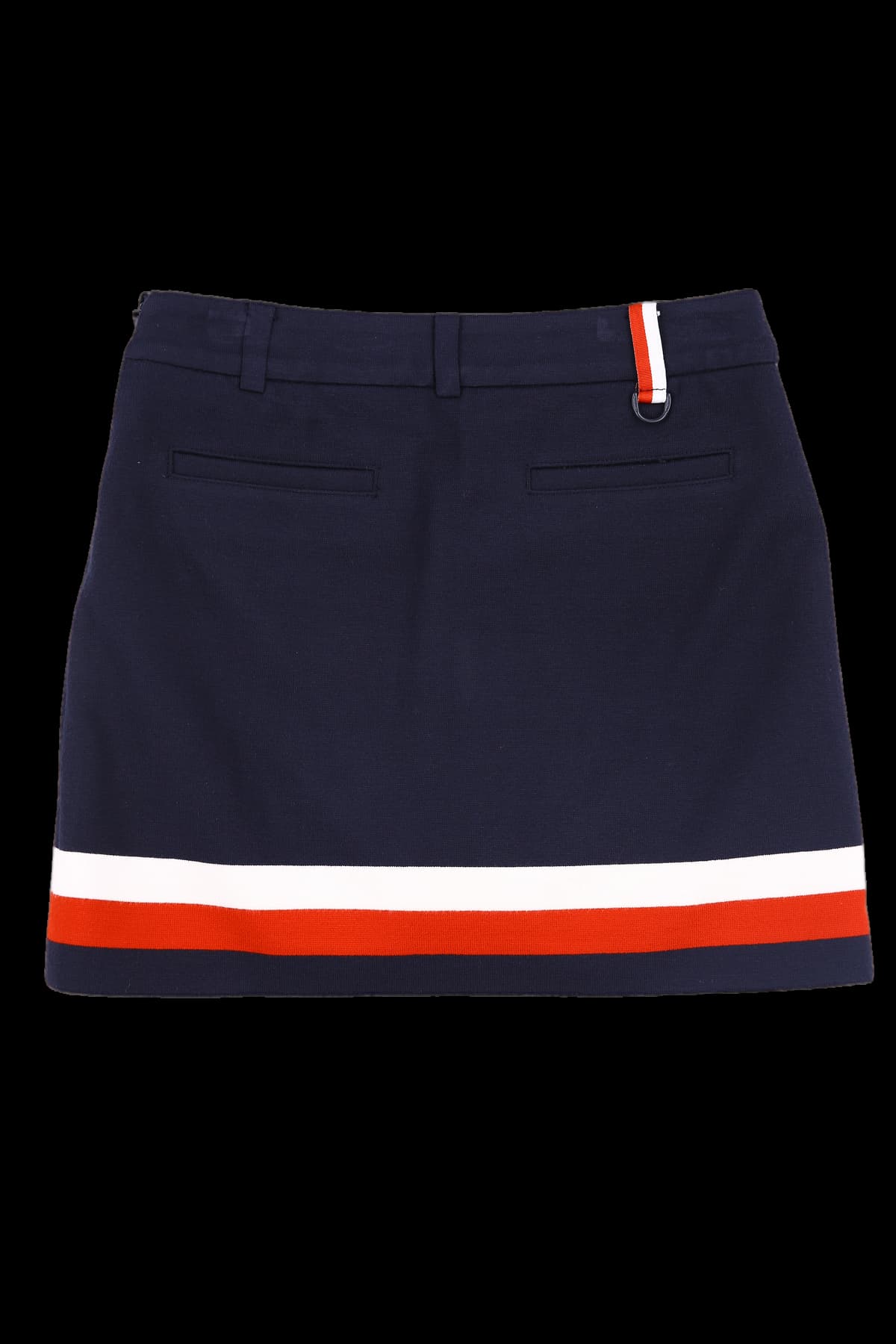 배색 니트 스커트