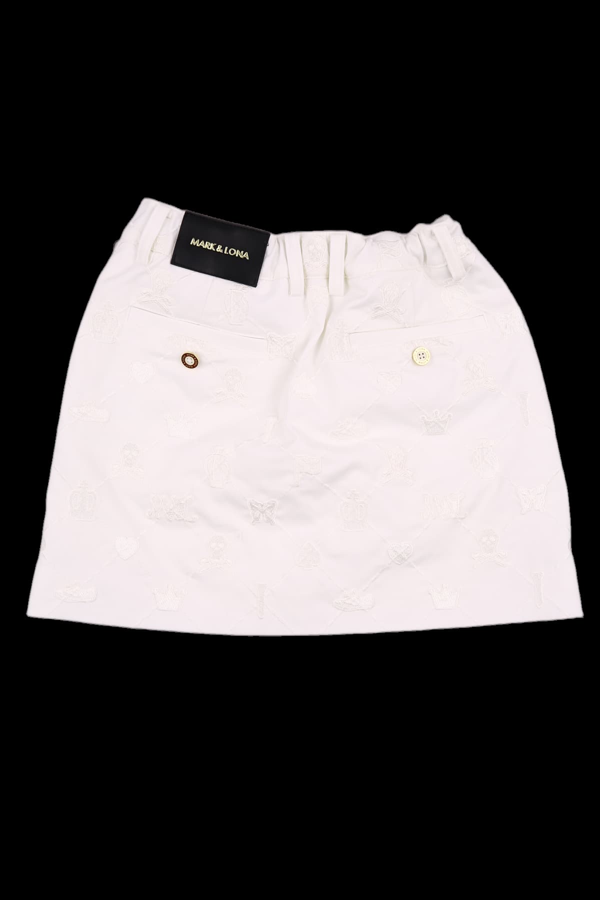 로고 자수 밴딩 스커트