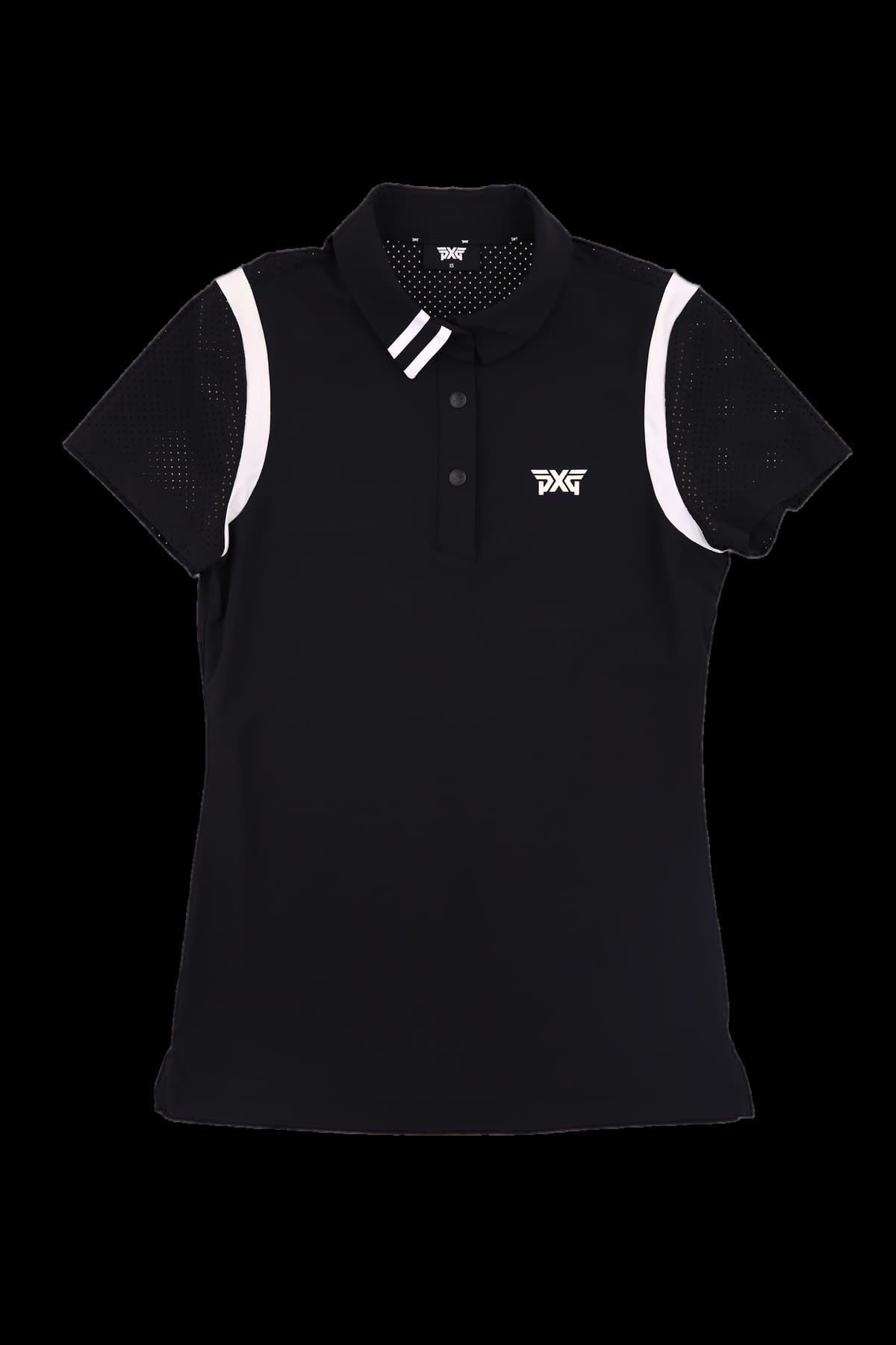 펀칭 반팔 카라티