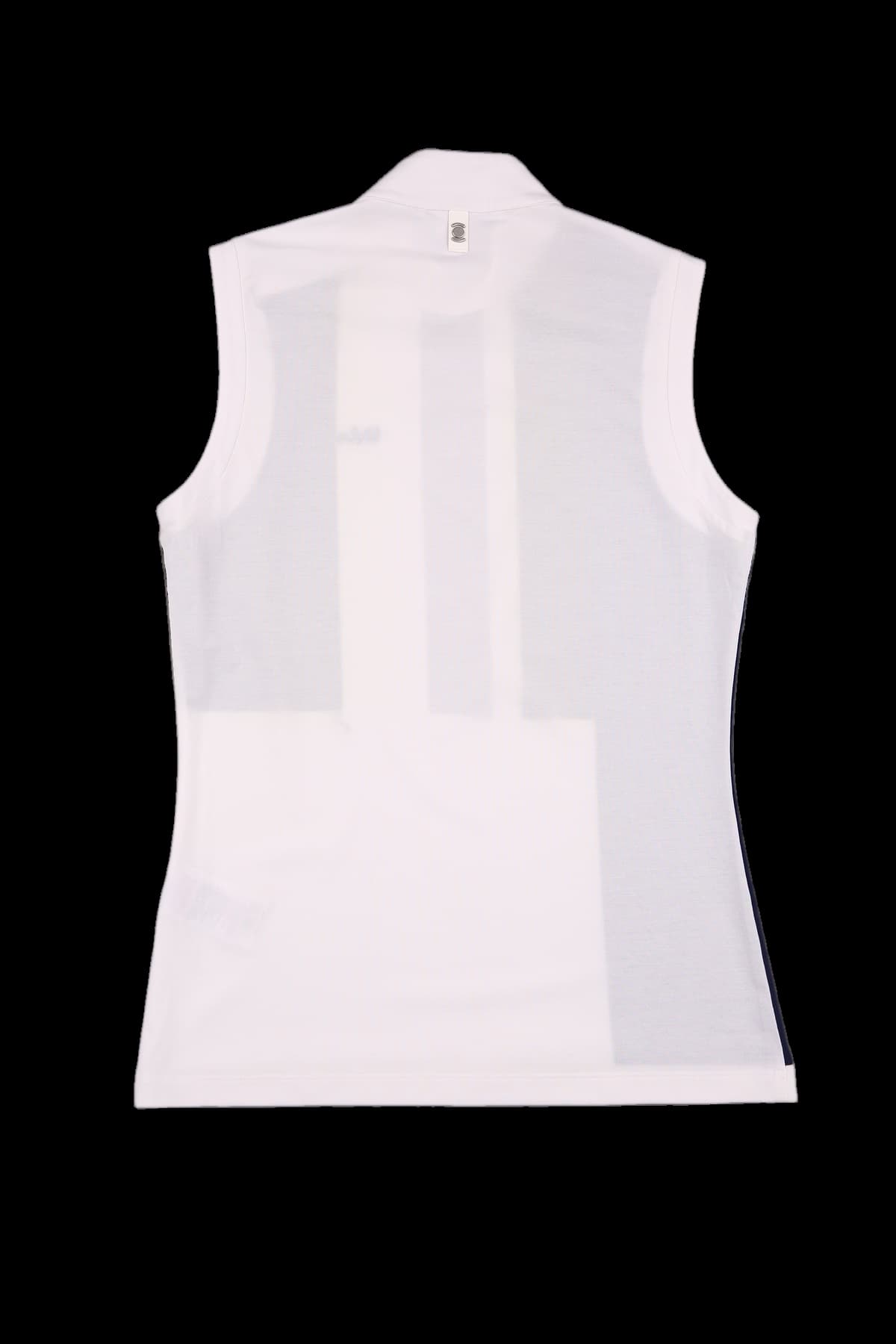 배색 니트 슬리브리스 티셔츠 