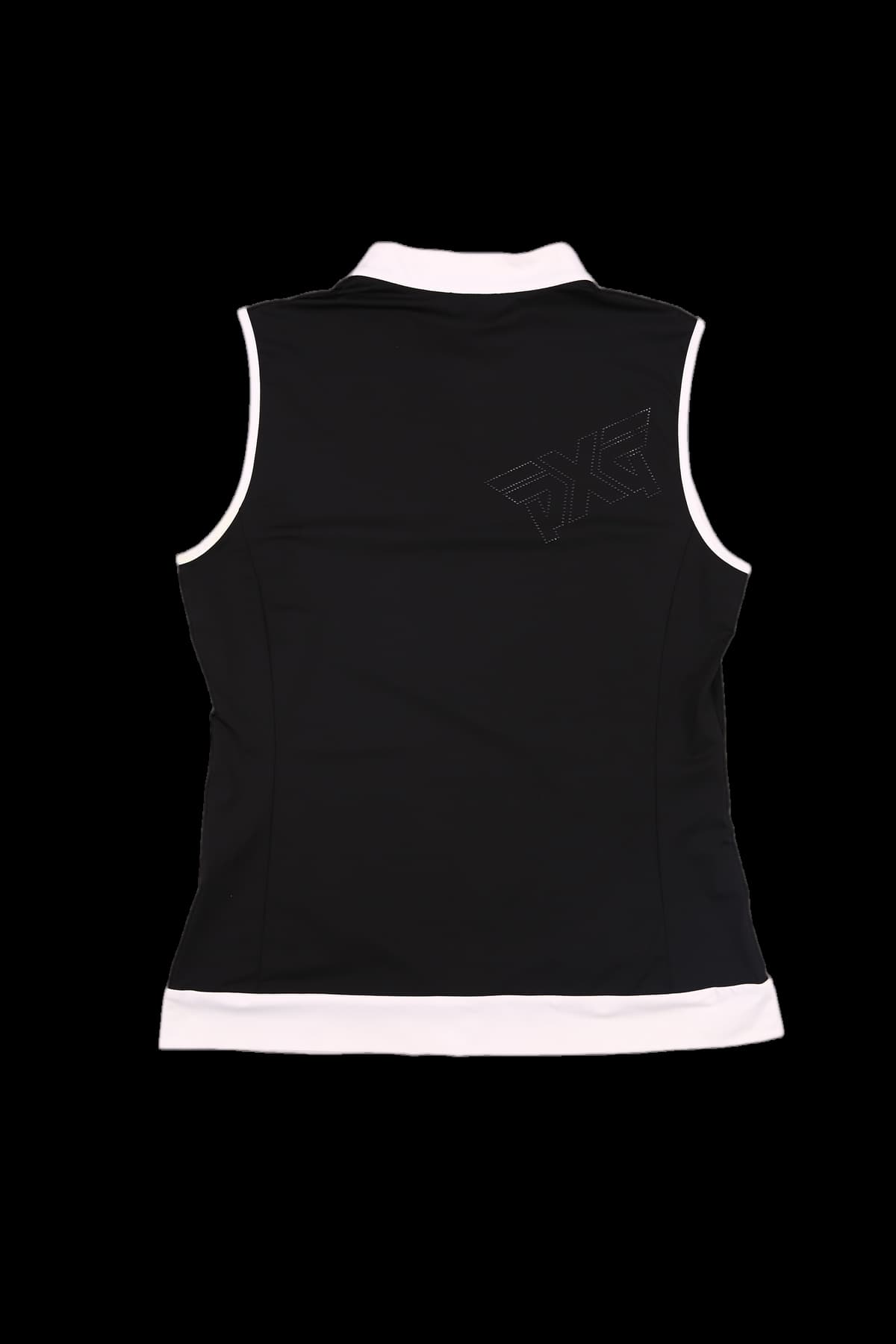 브이넥 배색 민소매