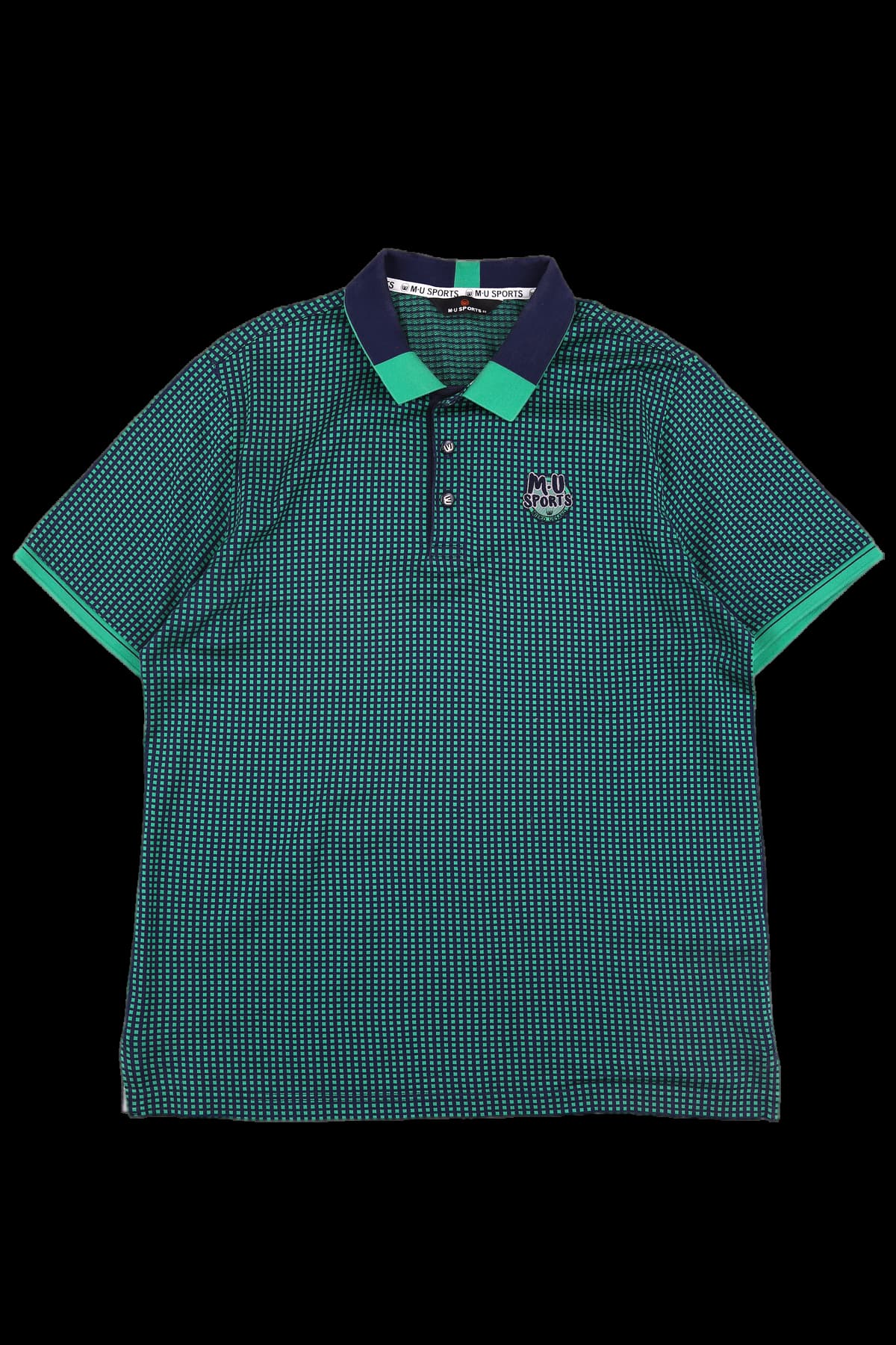 [남성]체크 카라 티