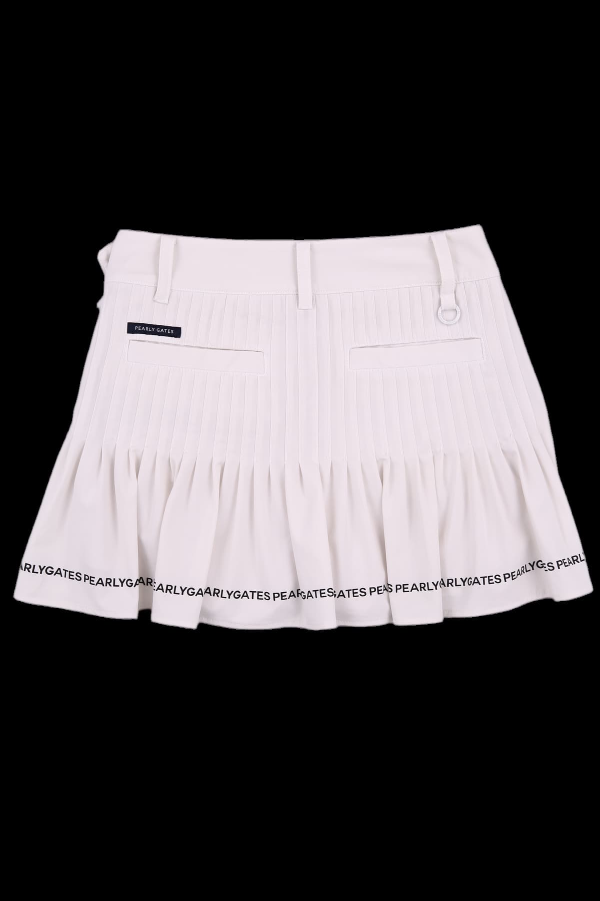 로고 플리츠 스커트