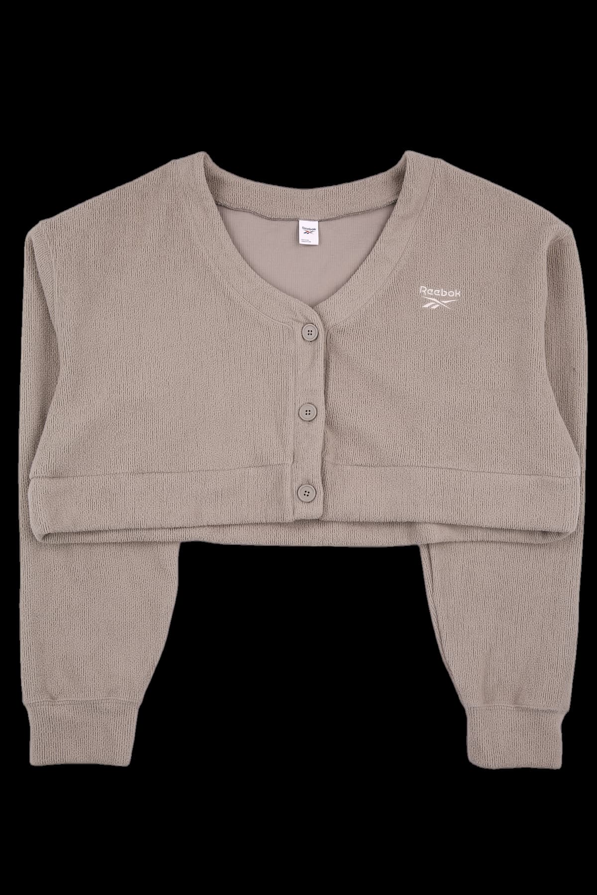 플리스 크롭 가디건