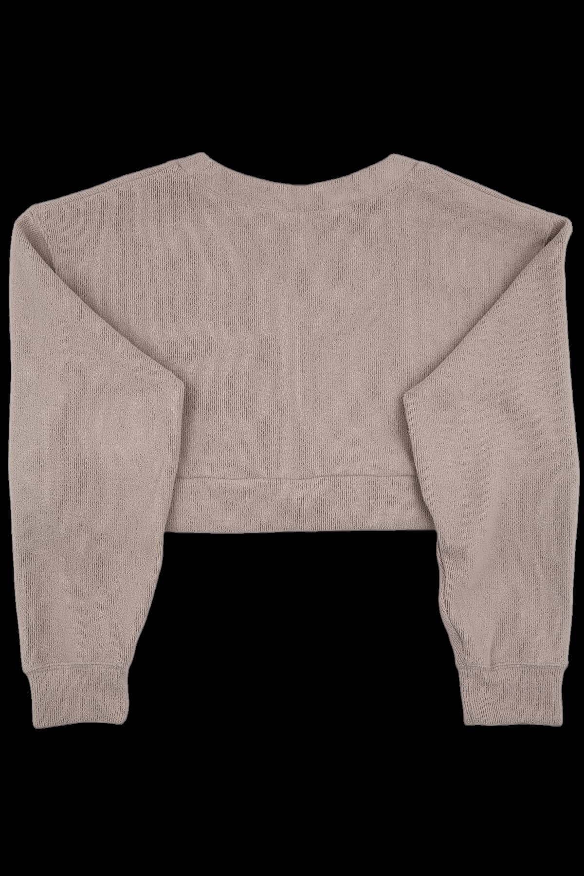 플리스 크롭 가디건