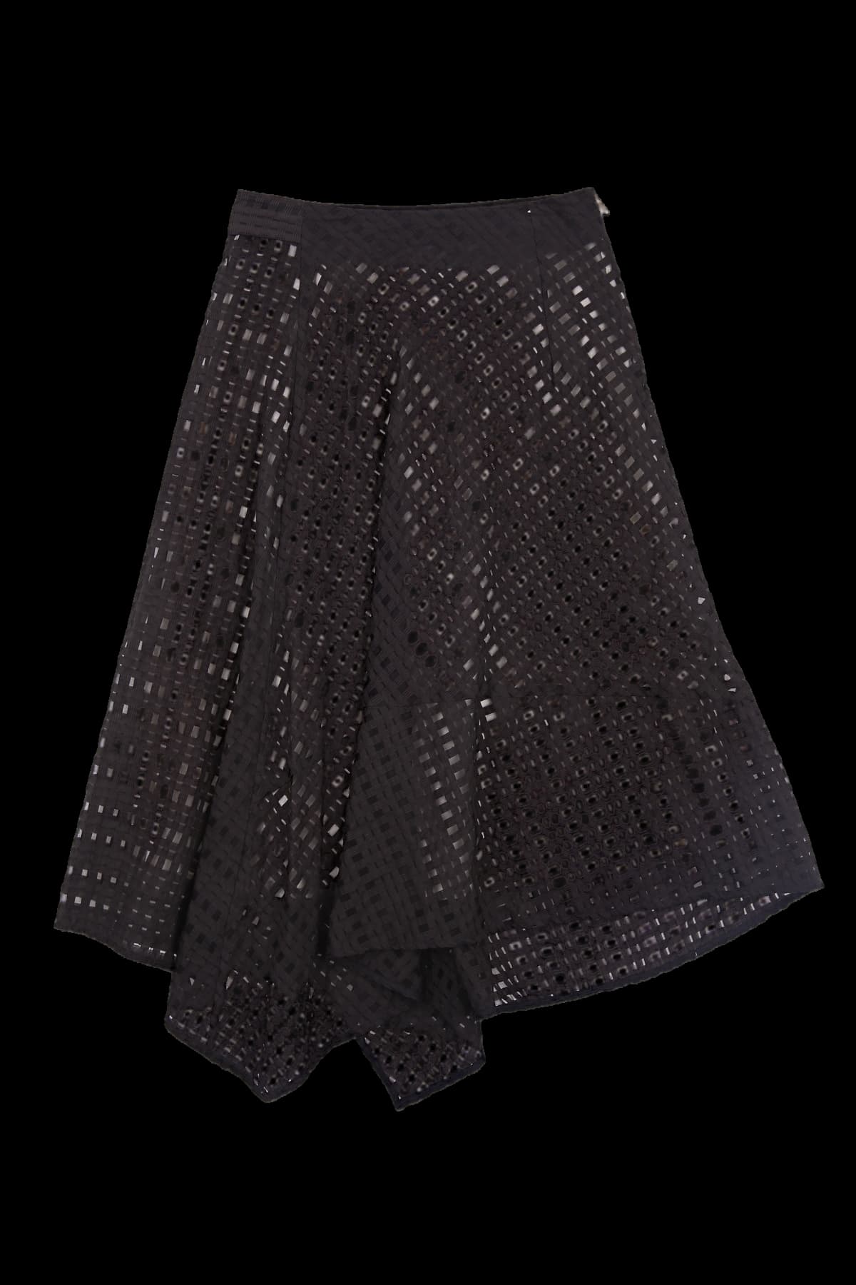 패턴 시스루 스커트