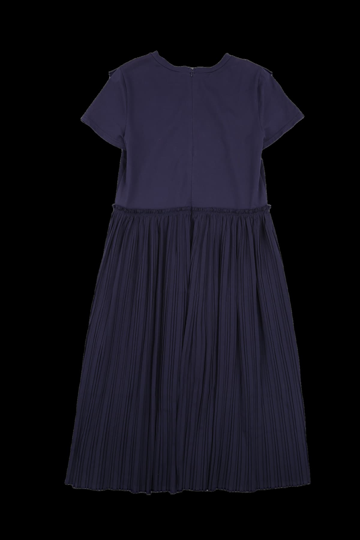 반팔 플리츠 롱 원피스