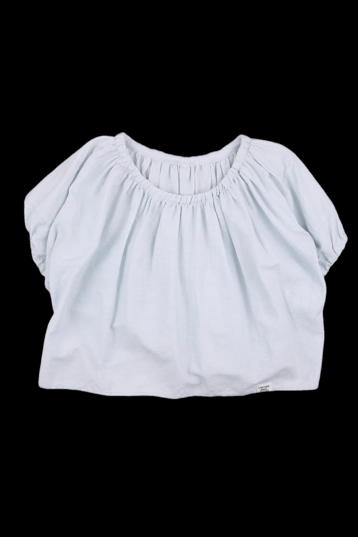 셔링 리본 블라우스