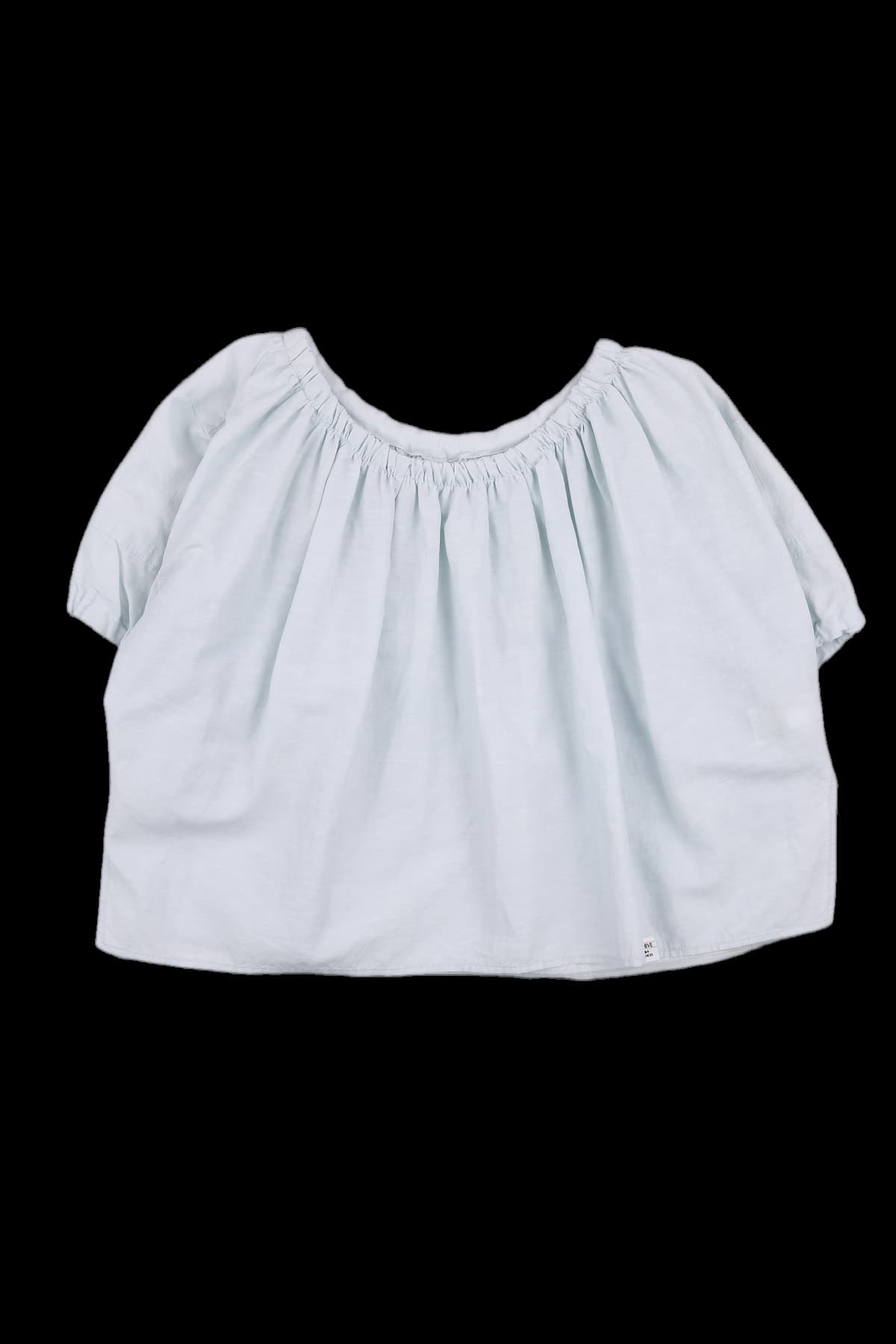 셔링 리본 블라우스