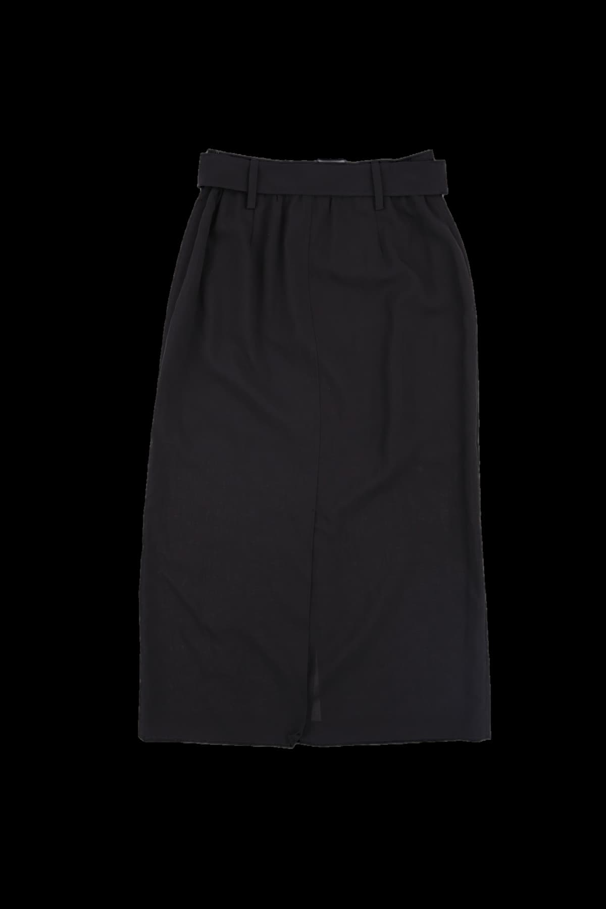 벨티드 H라인 스커트