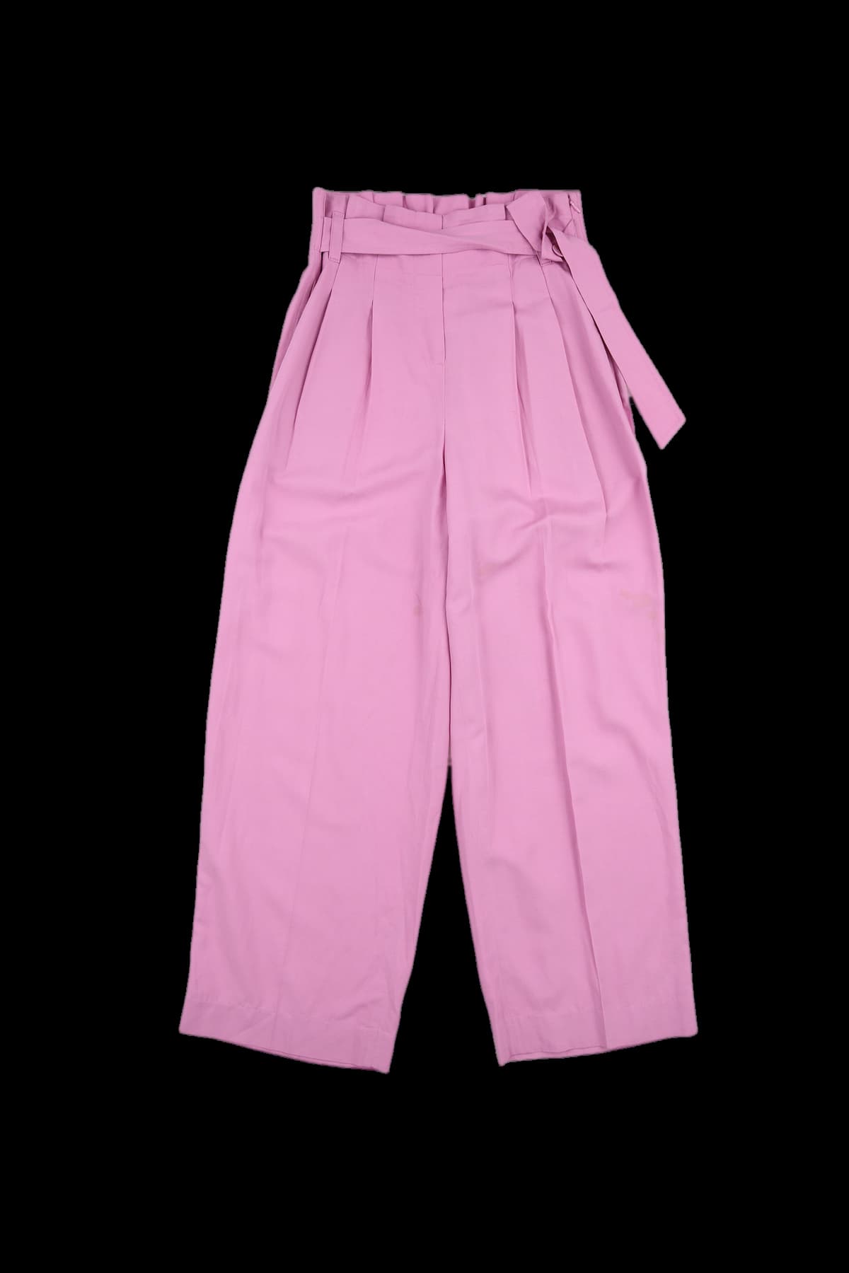 벨티드 뒷밴딩 와이드팬츠