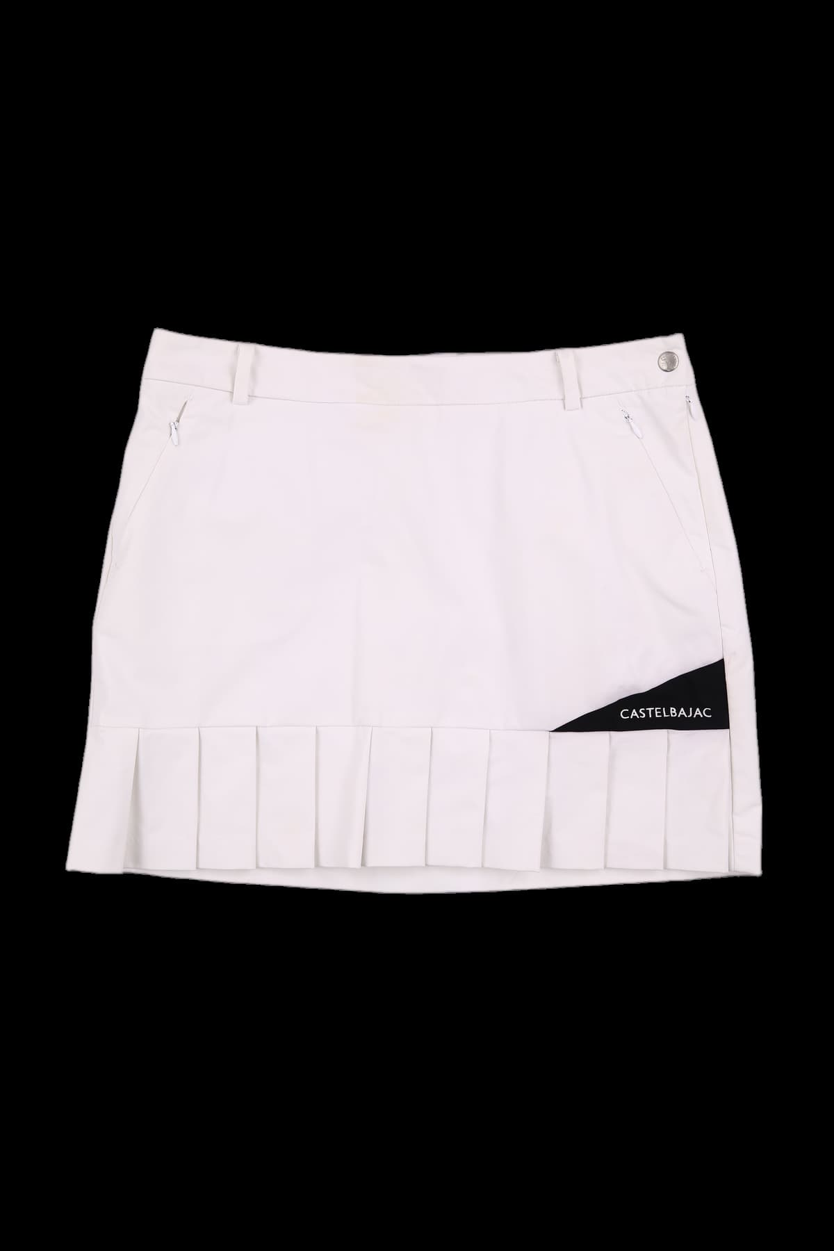 플리츠 로고 스커트