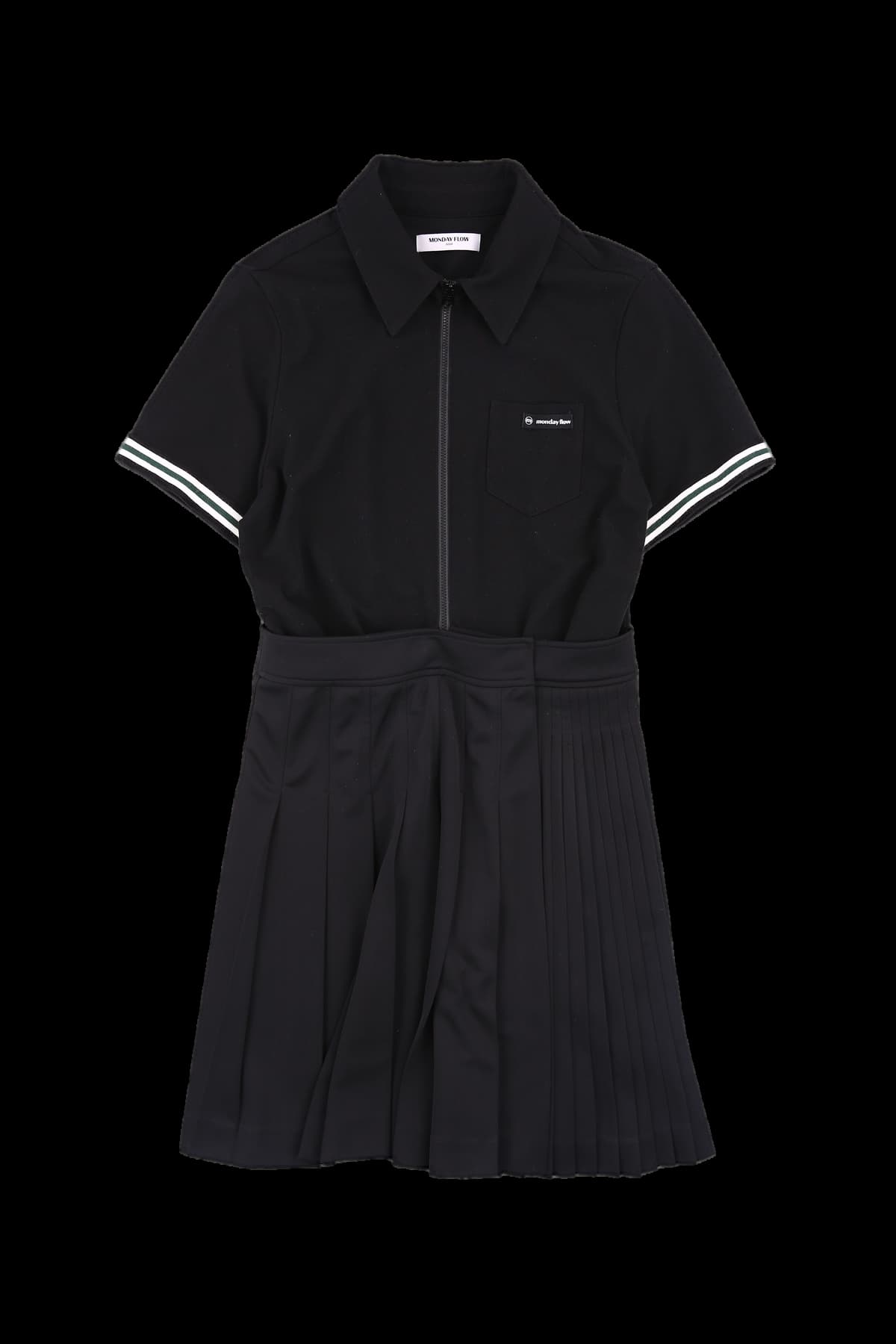 카라 반팔 원피스 