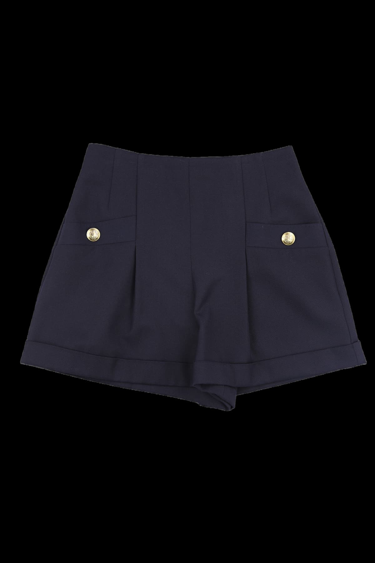 포켓 버튼 반바지 