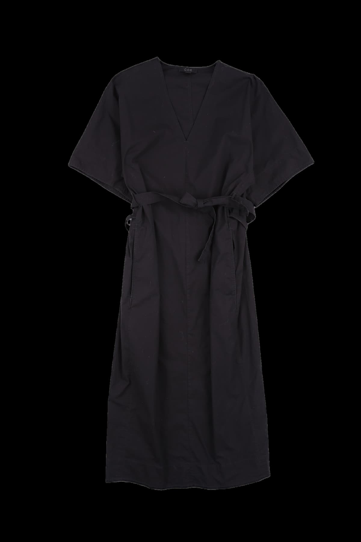 브이넥 코튼 원피스