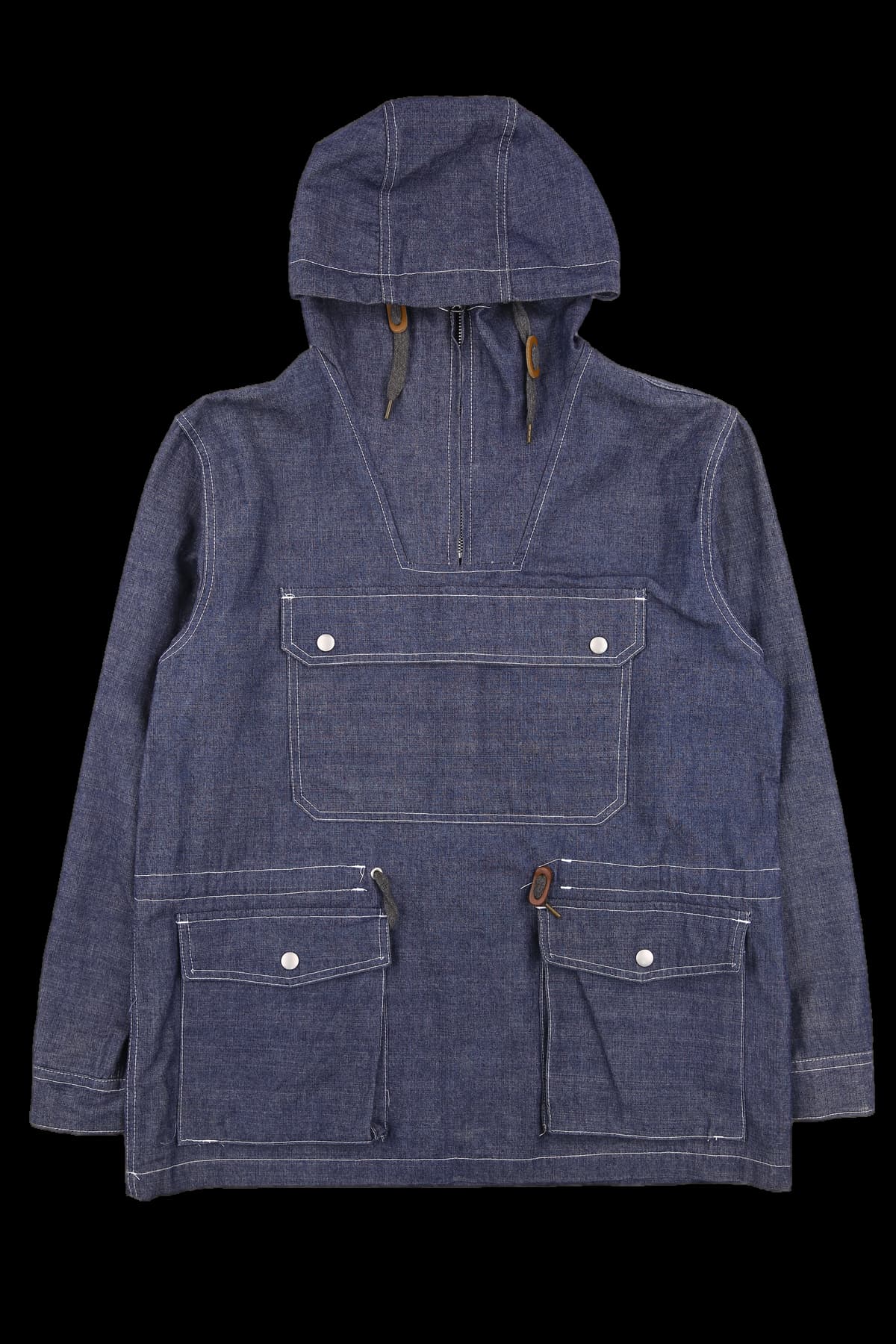 [남여공용] 후드 데님반집업