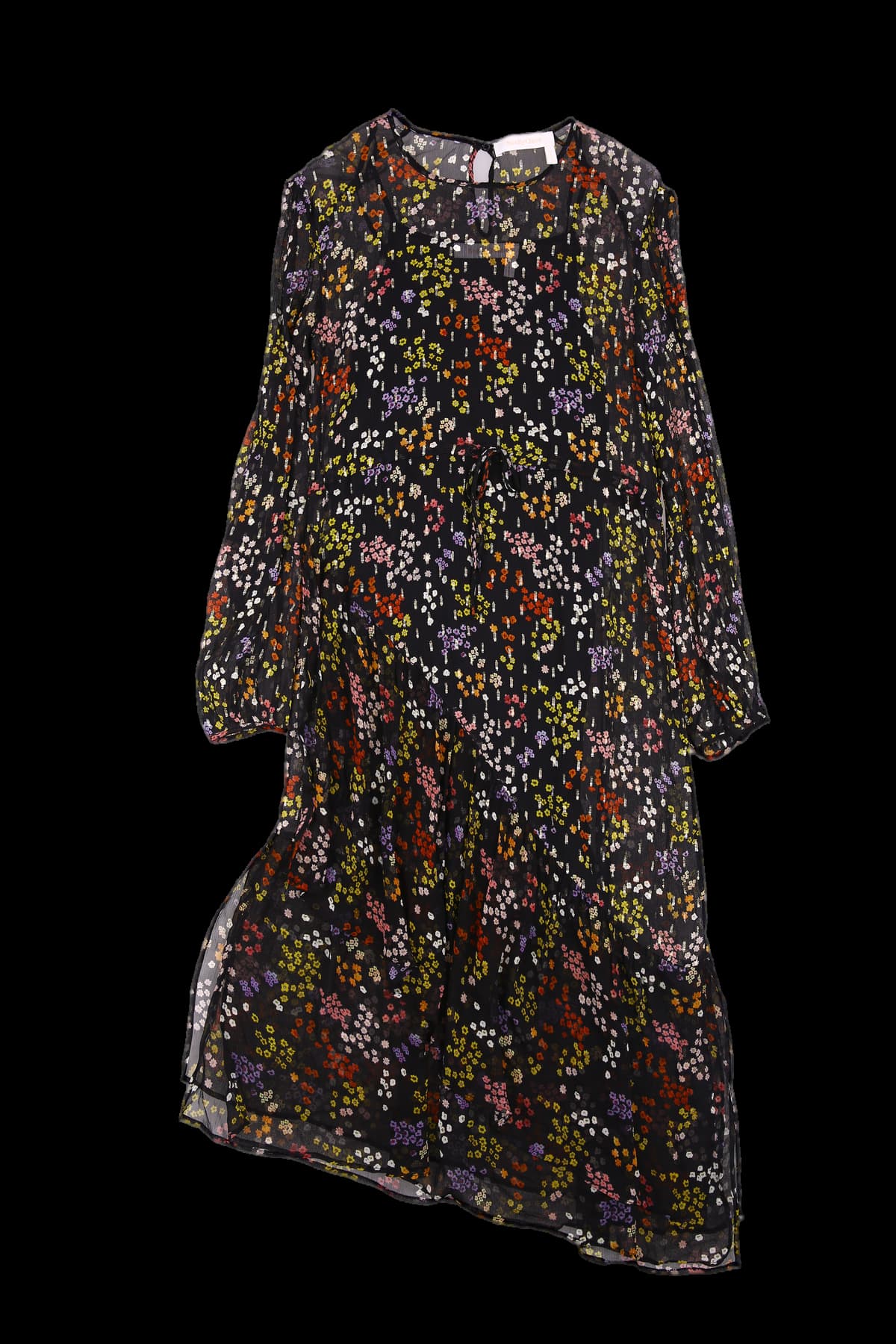 플로럴 시스루 원피스