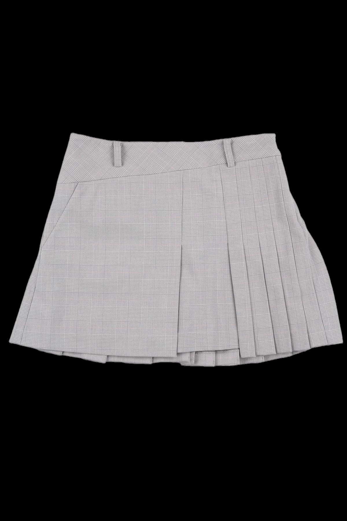 체크 플리츠 스커트
