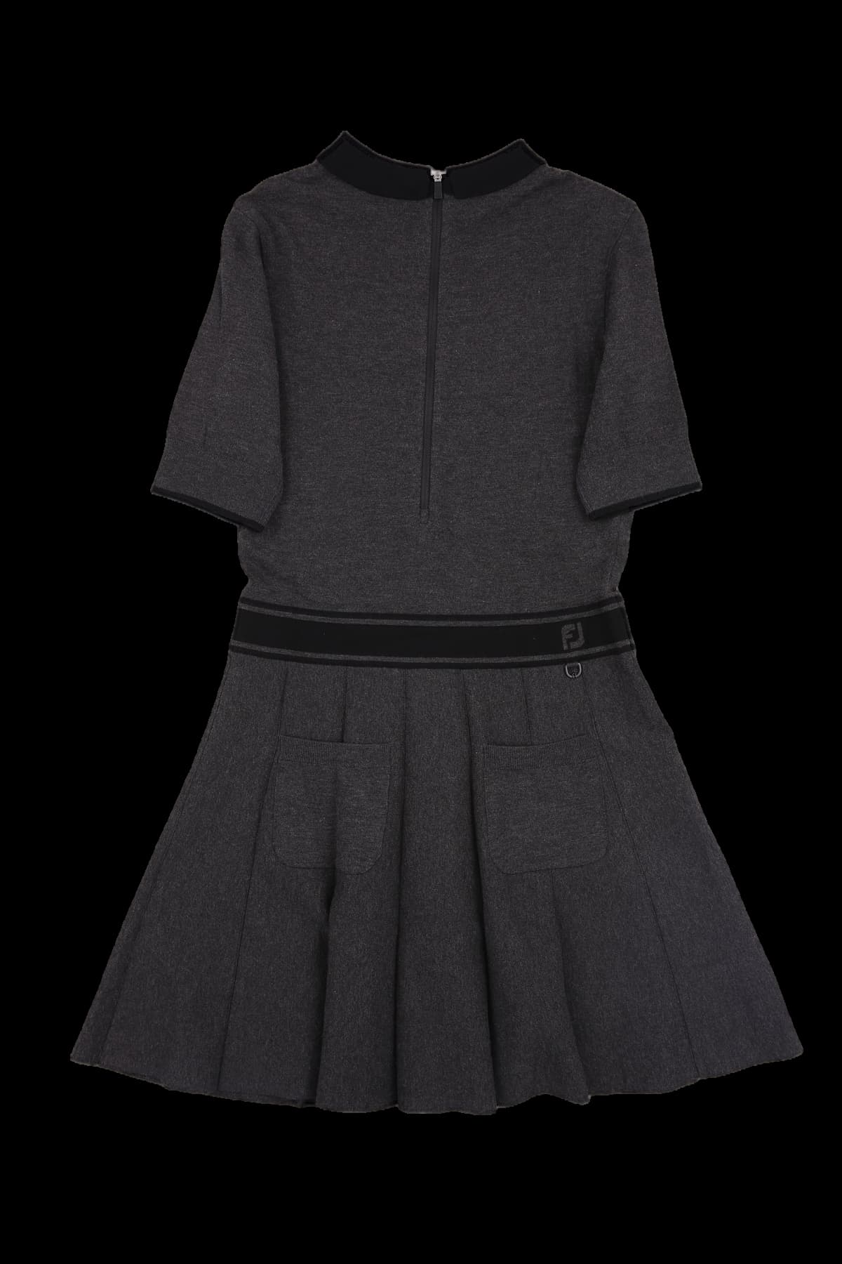 카라 반팔 원피스 