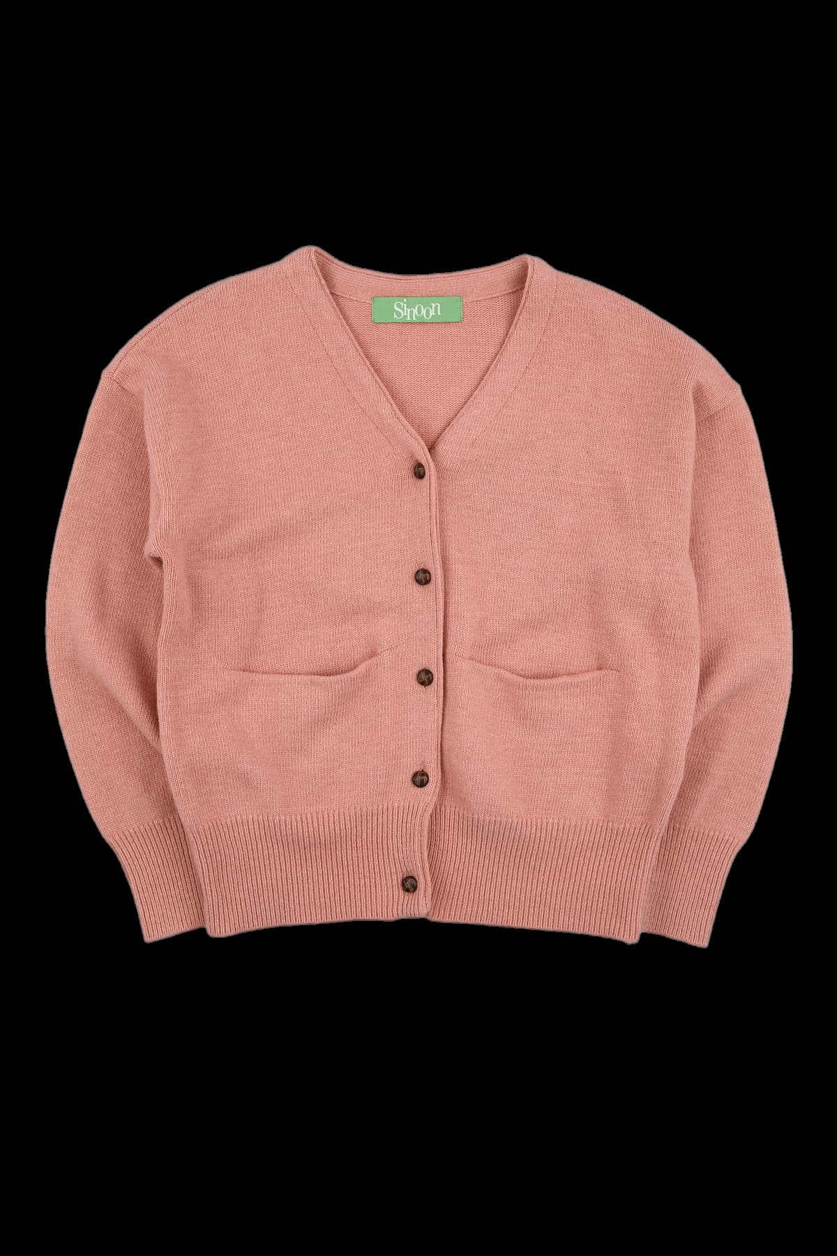 브이넥 긴팔가디건