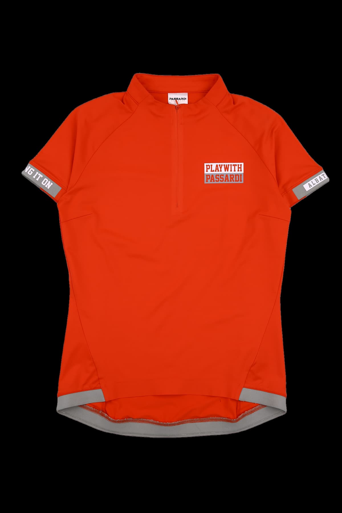 스트레치 반팔 하프집업