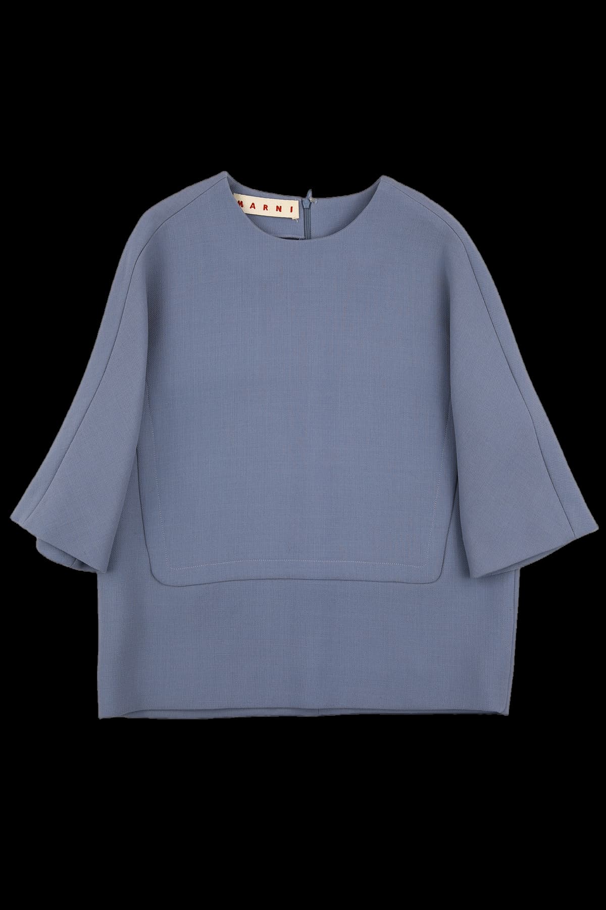 라운드넥 7부 블라우스